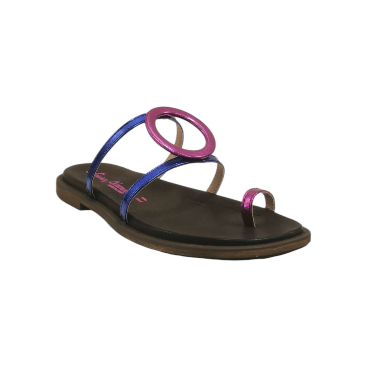 Laura Bizzarri Infradito Basso Fucsia Blu da Donna