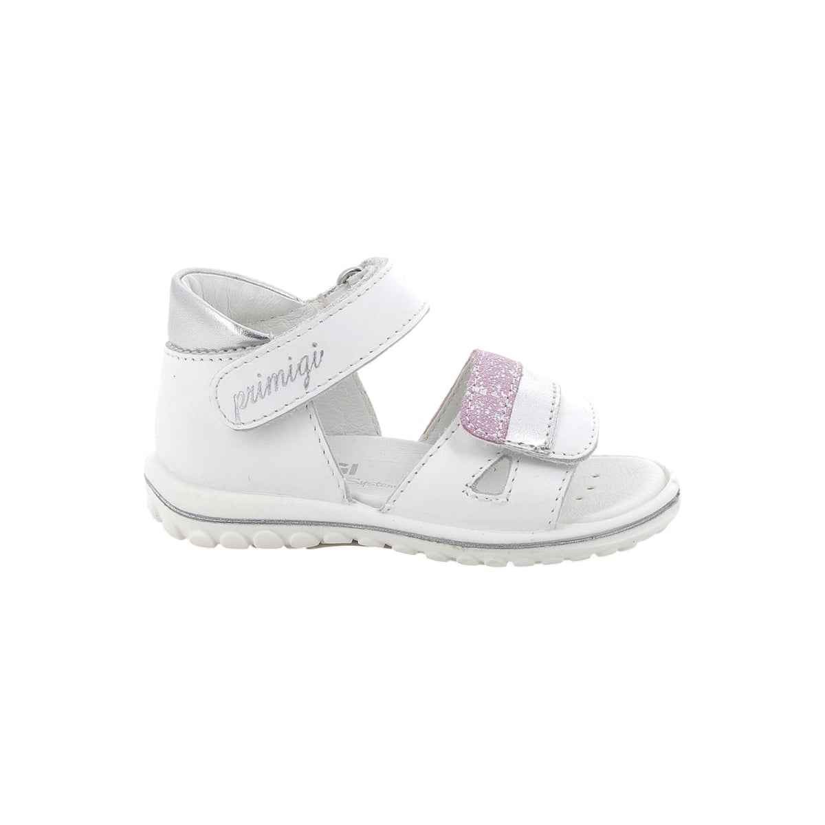 Primigi Sandalo Bianco Argento con Strappo da Bambina