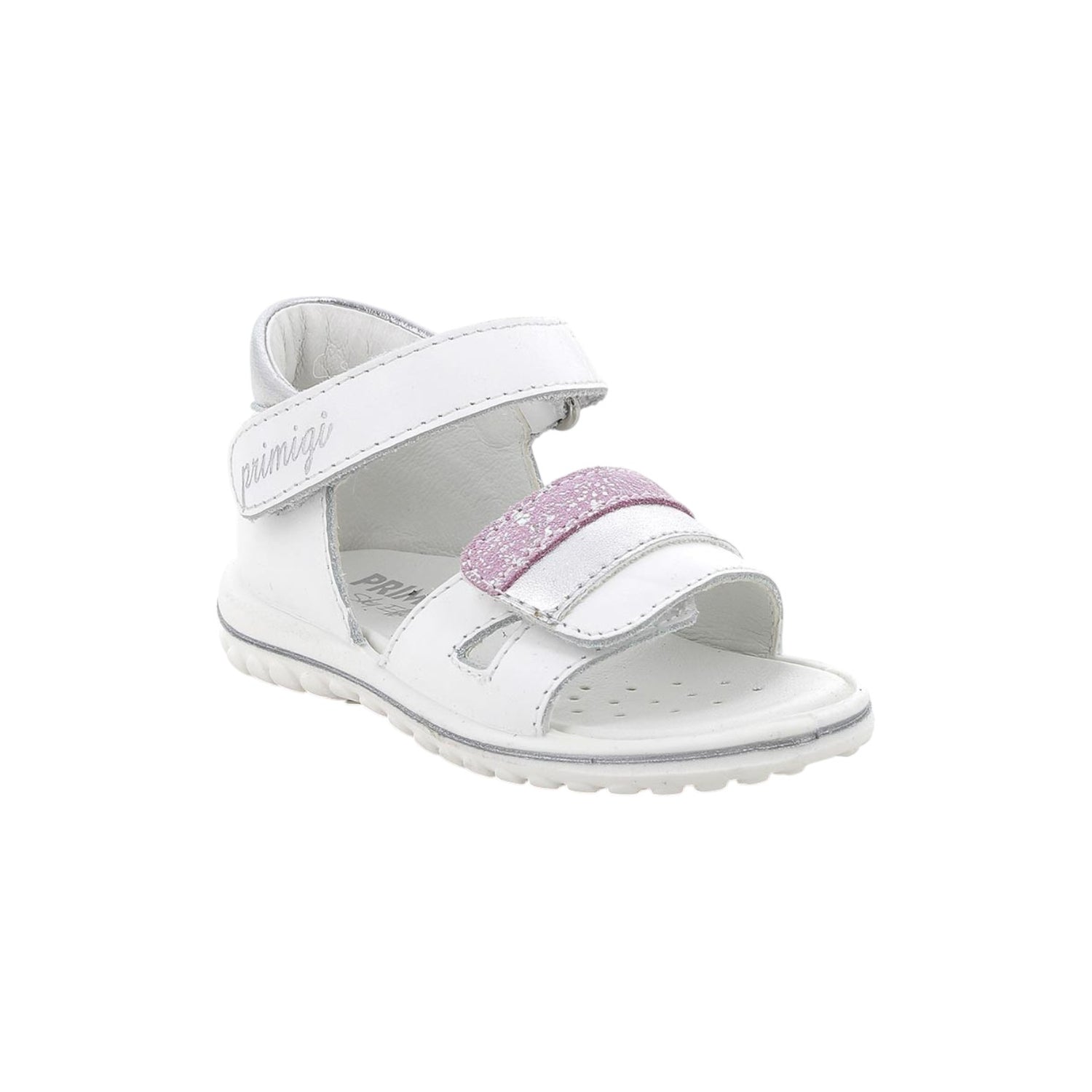 Primigi Sandalo Bianco Argento con Strappo da Bambina