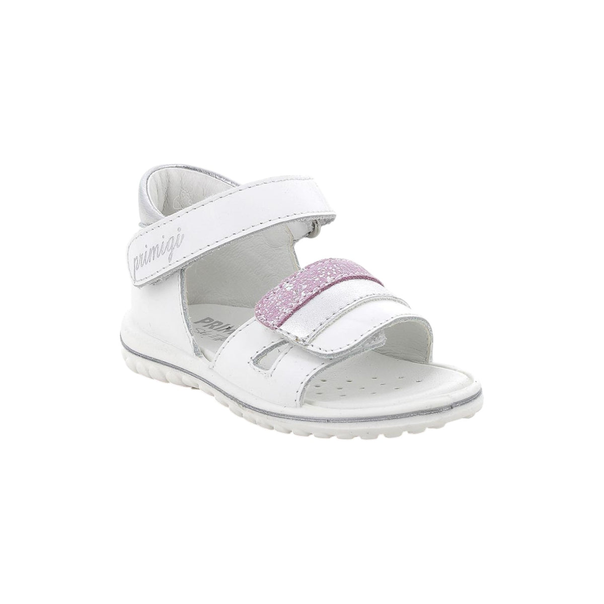 Primigi Sandalo Bianco Argento con Strappo da Bambina