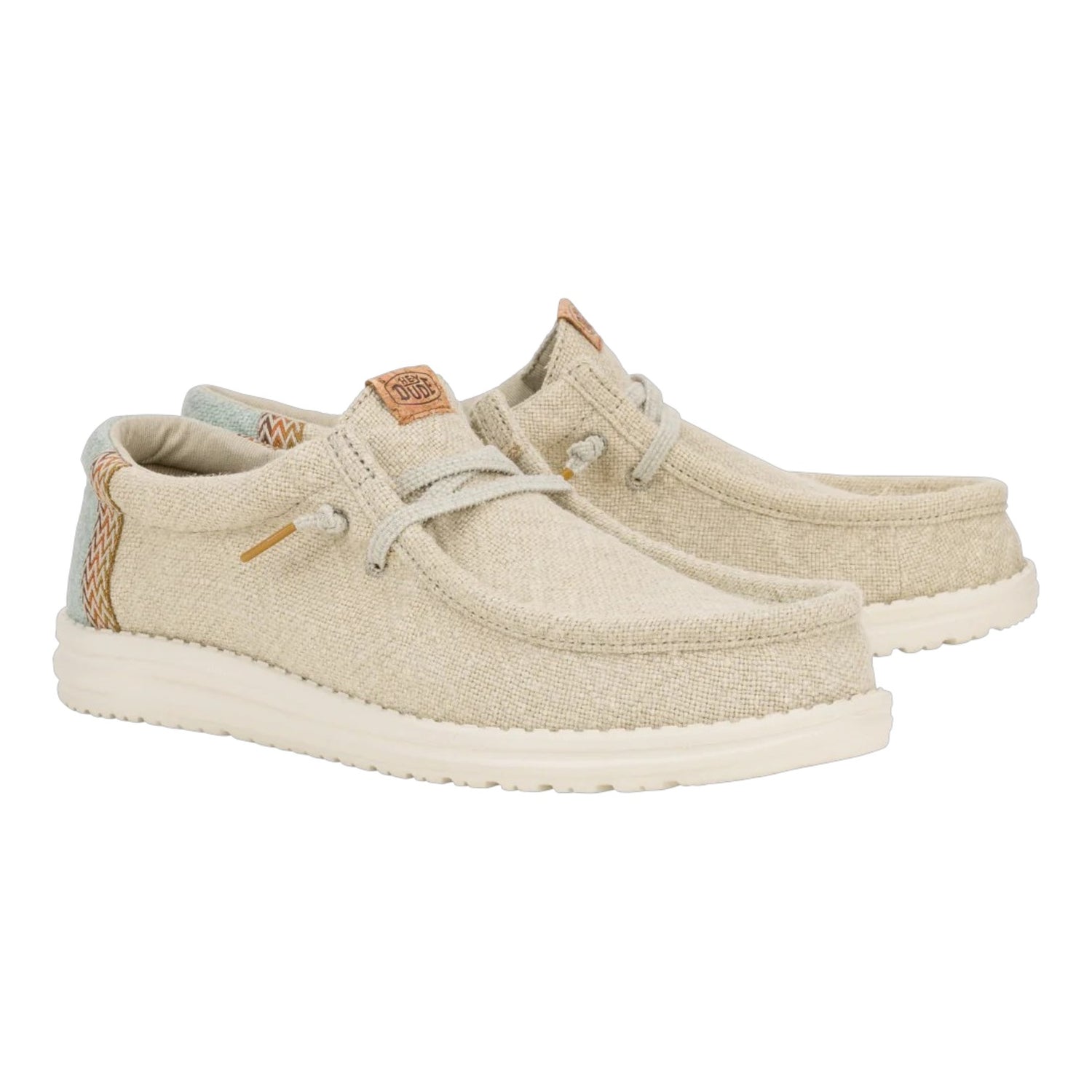 Hey Dude Wally Jute Slip On Uomo in Tessuto Pietra
