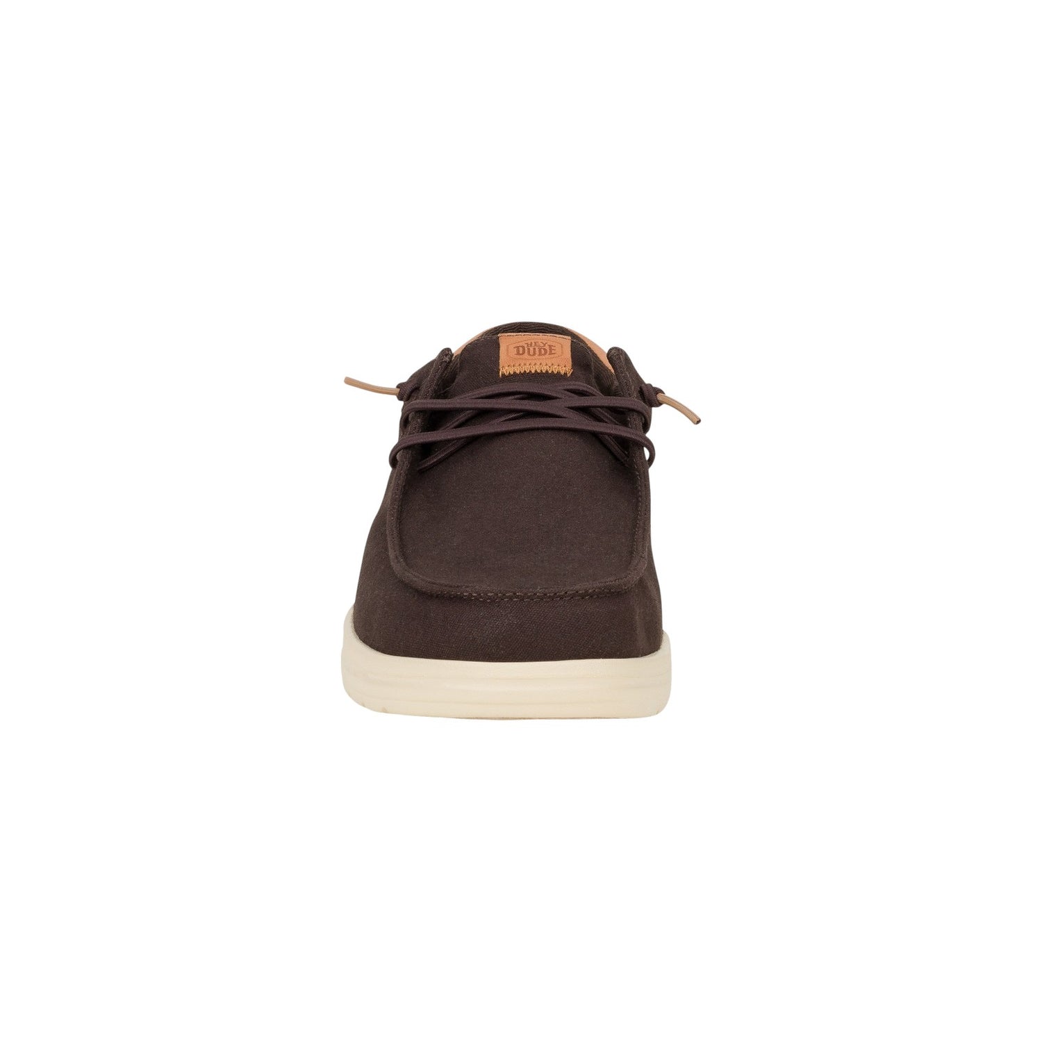 Hey Dude Paul Canvas Slip On Uomo in Tessuto Marrone con Fondo Bianco