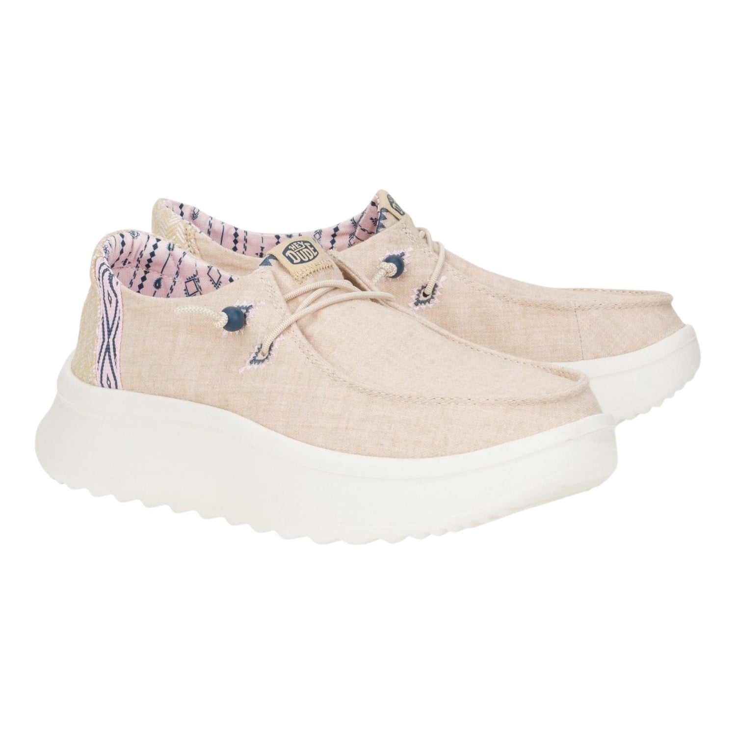 Hey Dude Peak Chambray Woven Slip On Donna in Tessuto Beige