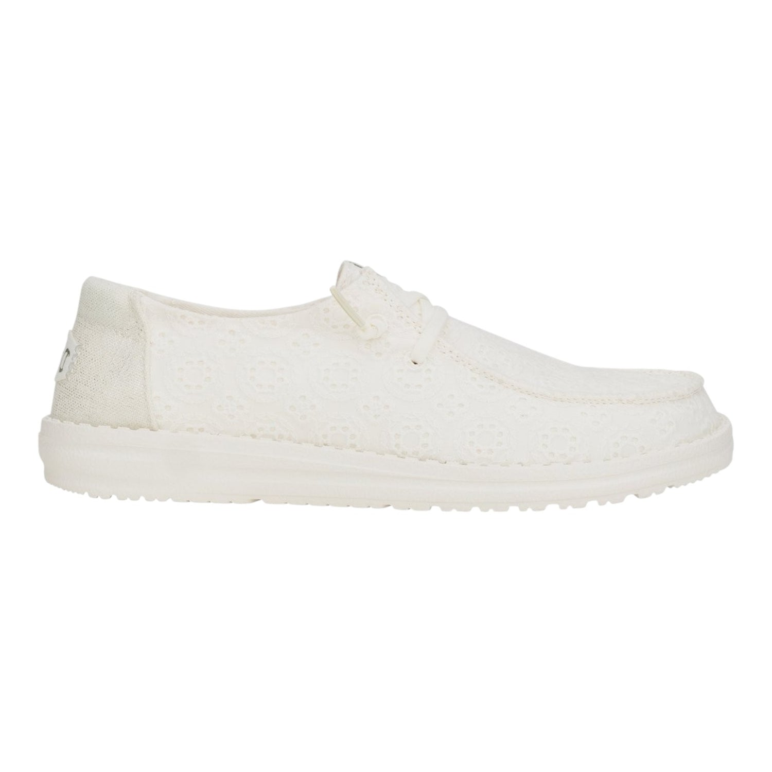 Hey Dude Wendy Eyelet Lace Slip On Donna in Tessuto Traforato Bianco