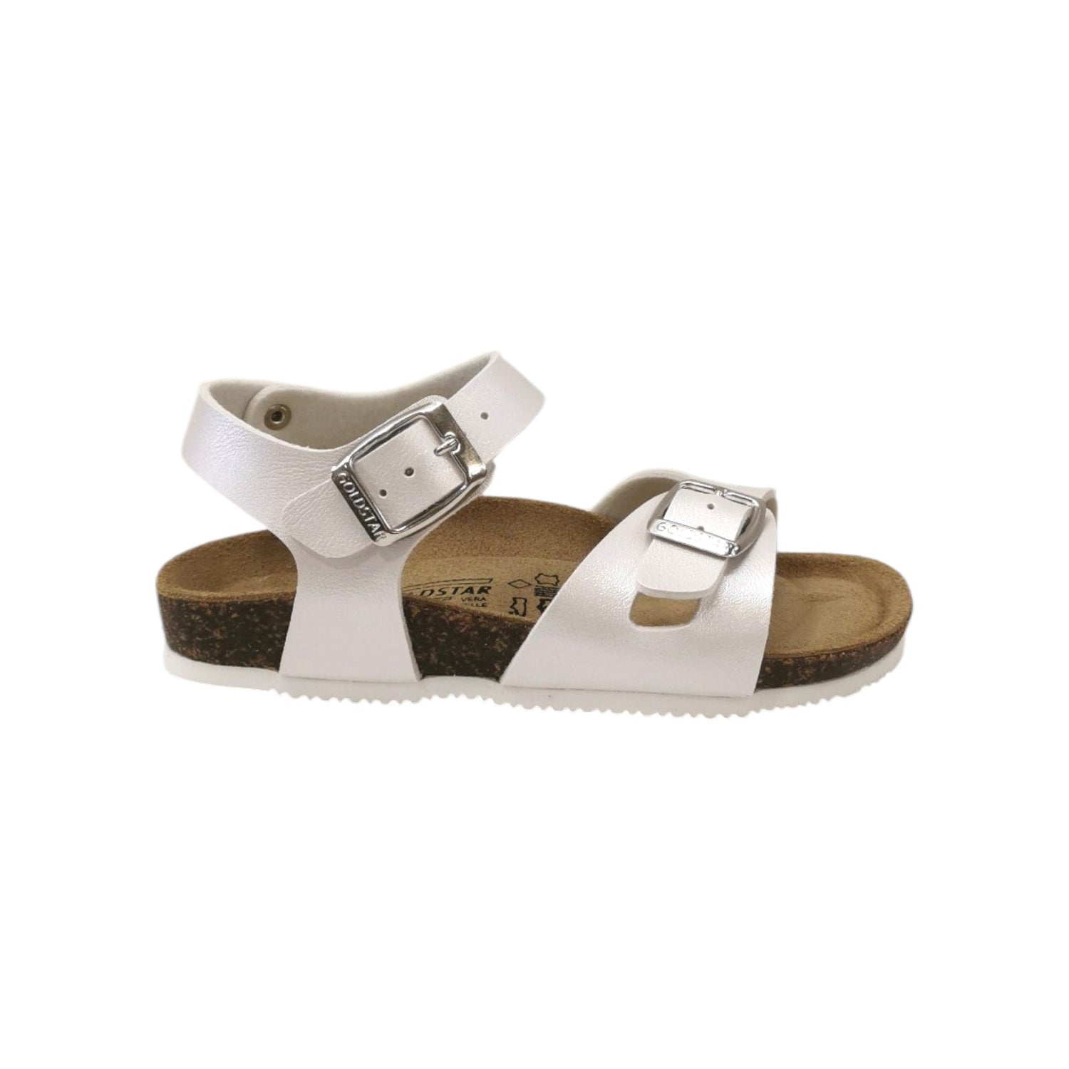 GoldStar Sandalo Bianco con Doppio Cinturino da Bambina