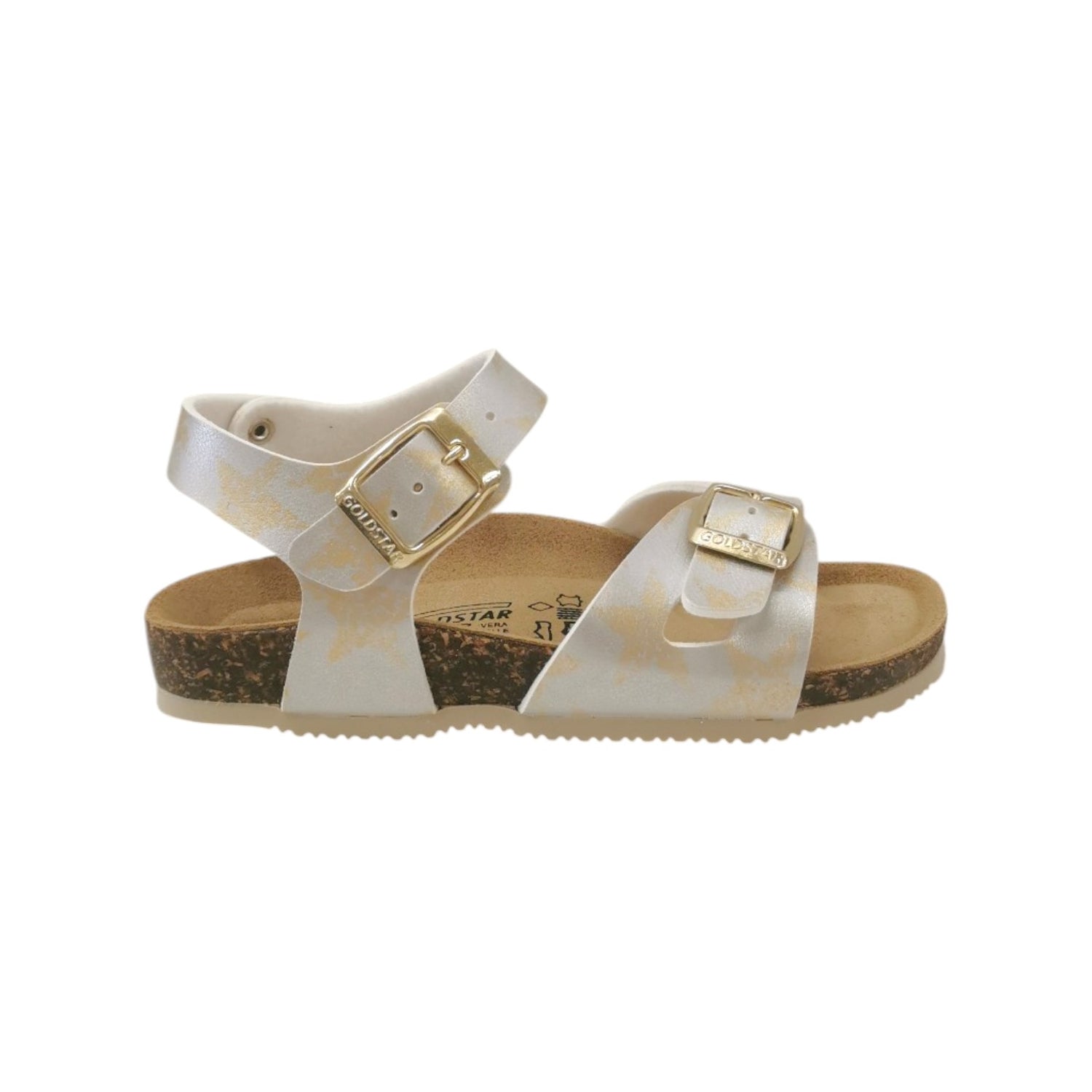 GoldStar Sandalo Perla con Doppio Cinturino da Bambina