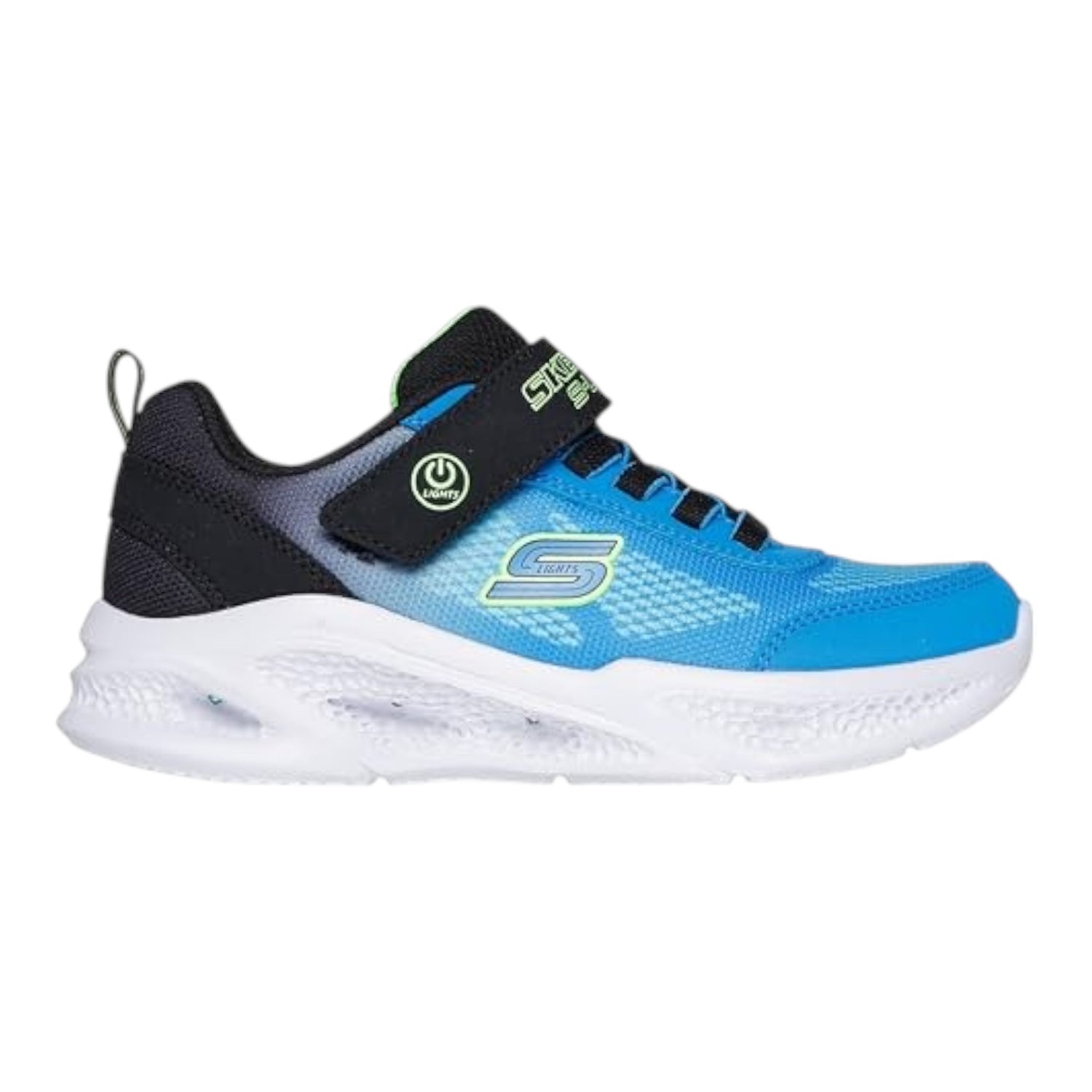 Skechers Sneakers Nero Blu con Strappo da Bambino