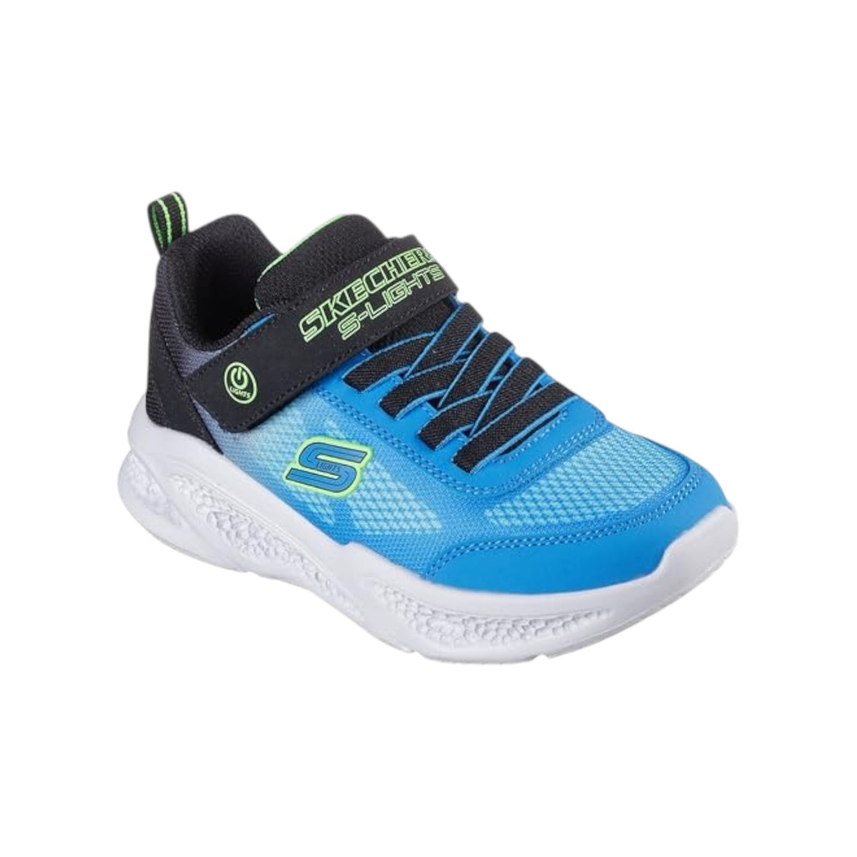 Skechers Sneakers Nero Blu con Strappo da Bambino