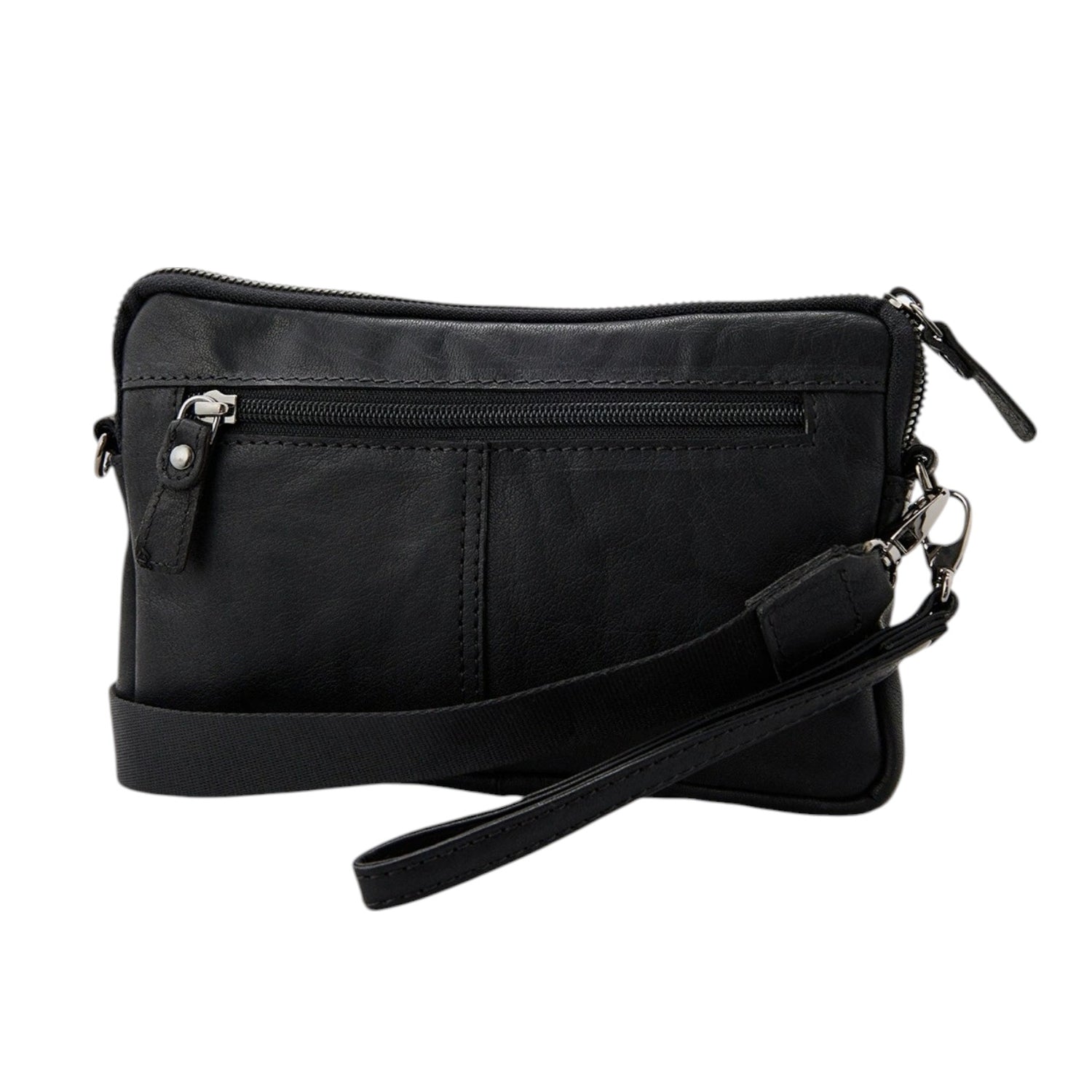 Aeronautica Militare Pochette Nera con Polsino e Tracolla Linea Vintage da Uomo