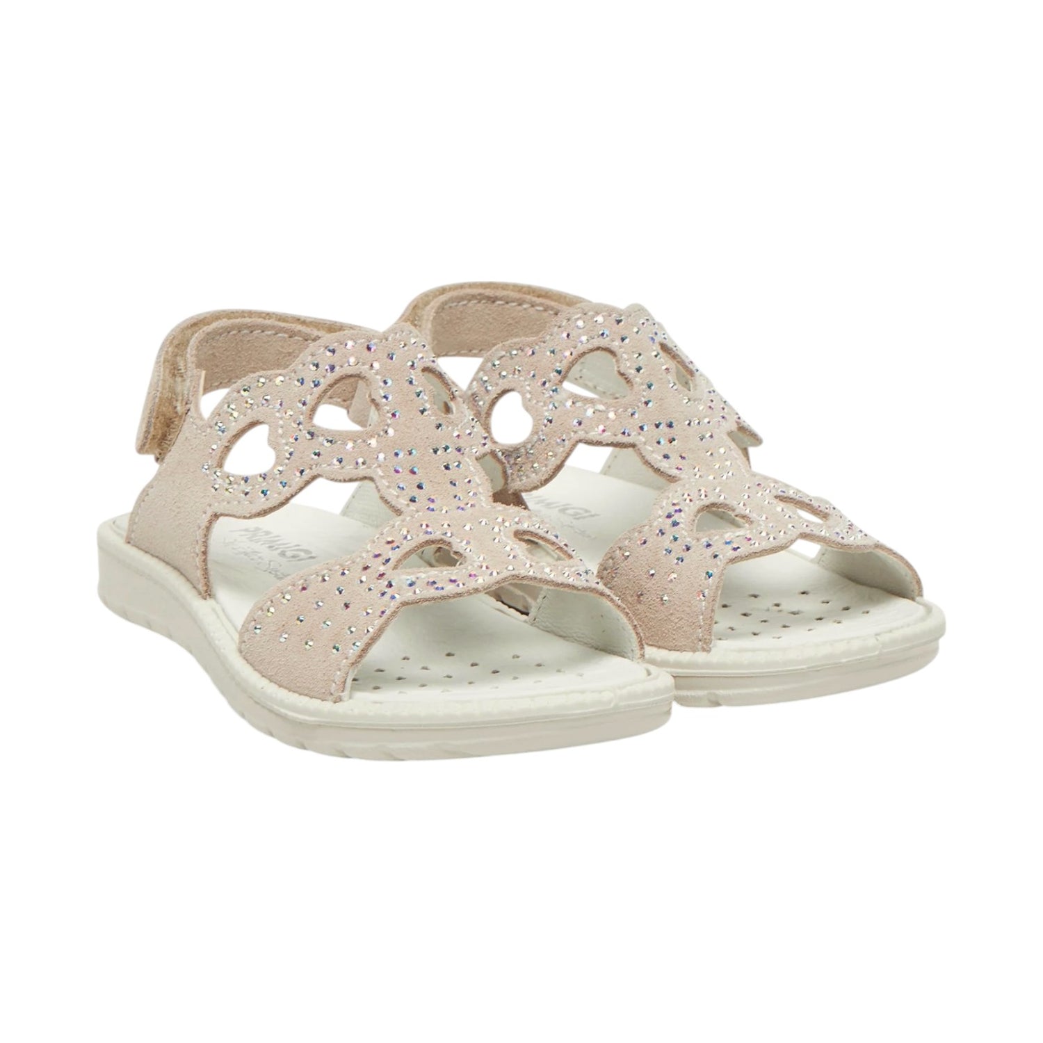 Primigi Sandalo Cipria Scamosciato con Strass da Bambina