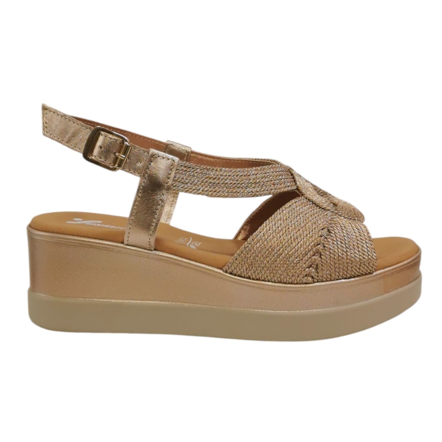 Susimoda Sandalo Rame in Corda con Zeppa da Donna