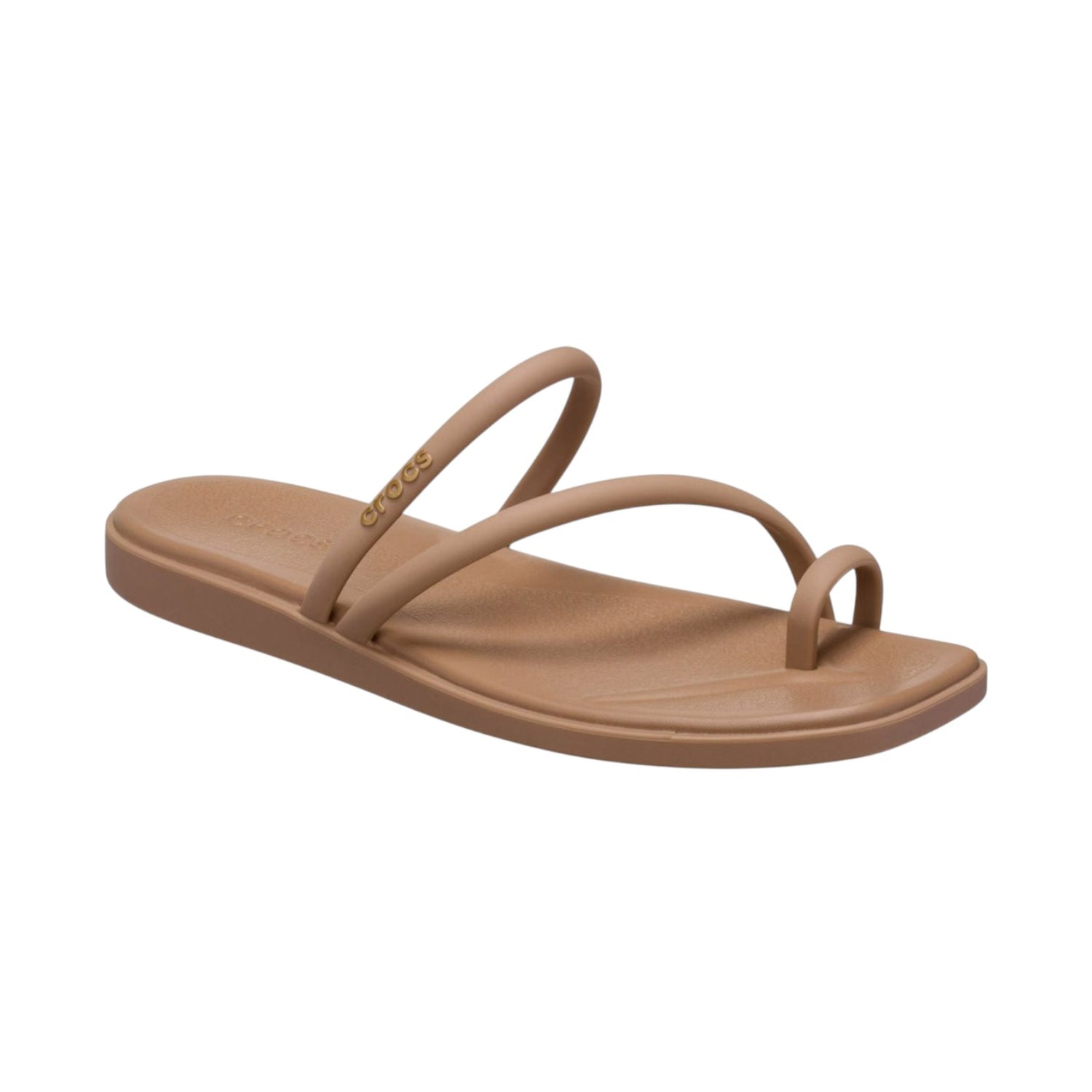 Crocs Toe Loop Sandal Infradito Donna Basso Cioccolato Latte