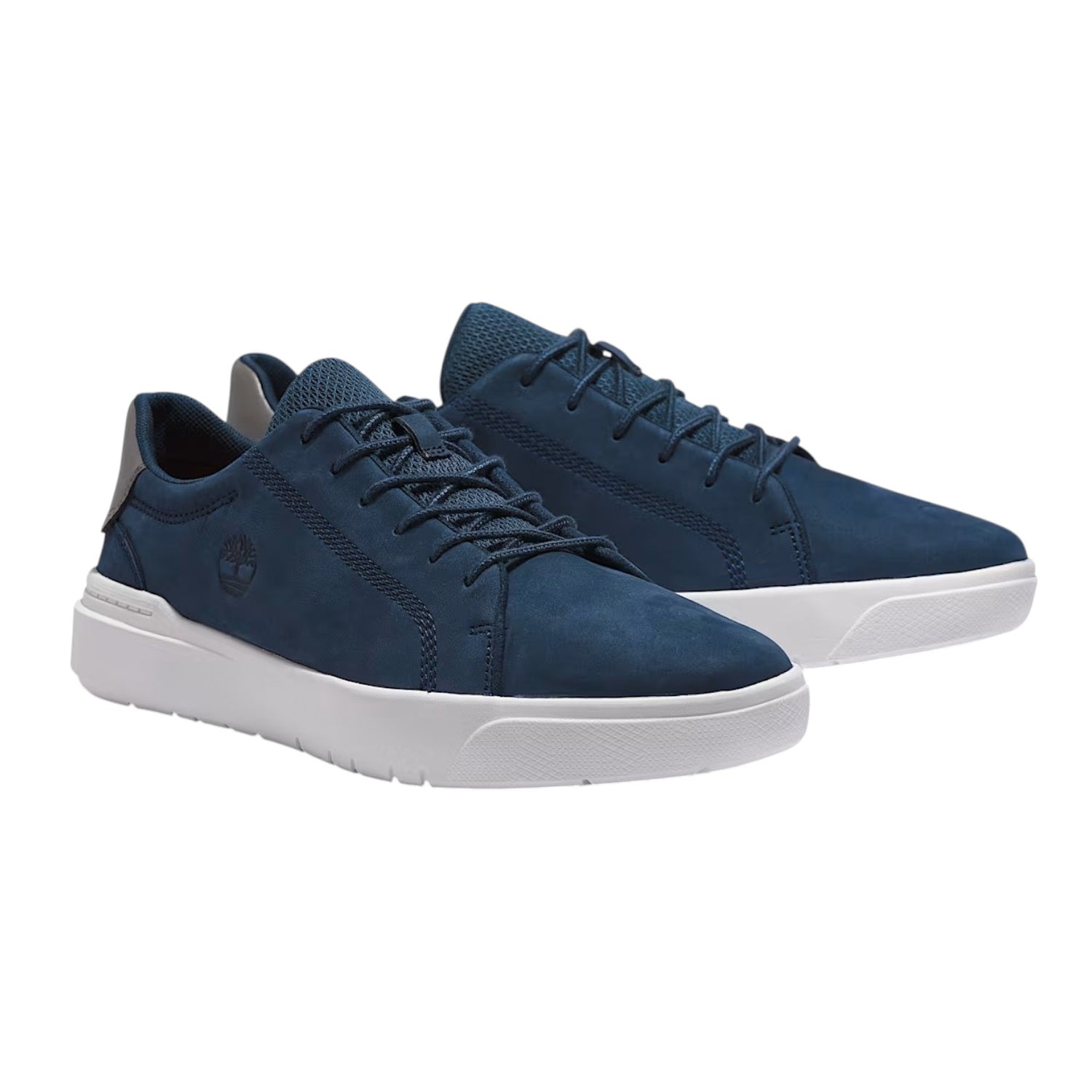 Timberland Sneakers Uomo in Nabuck Blu con Tallone Grigio in Pelle