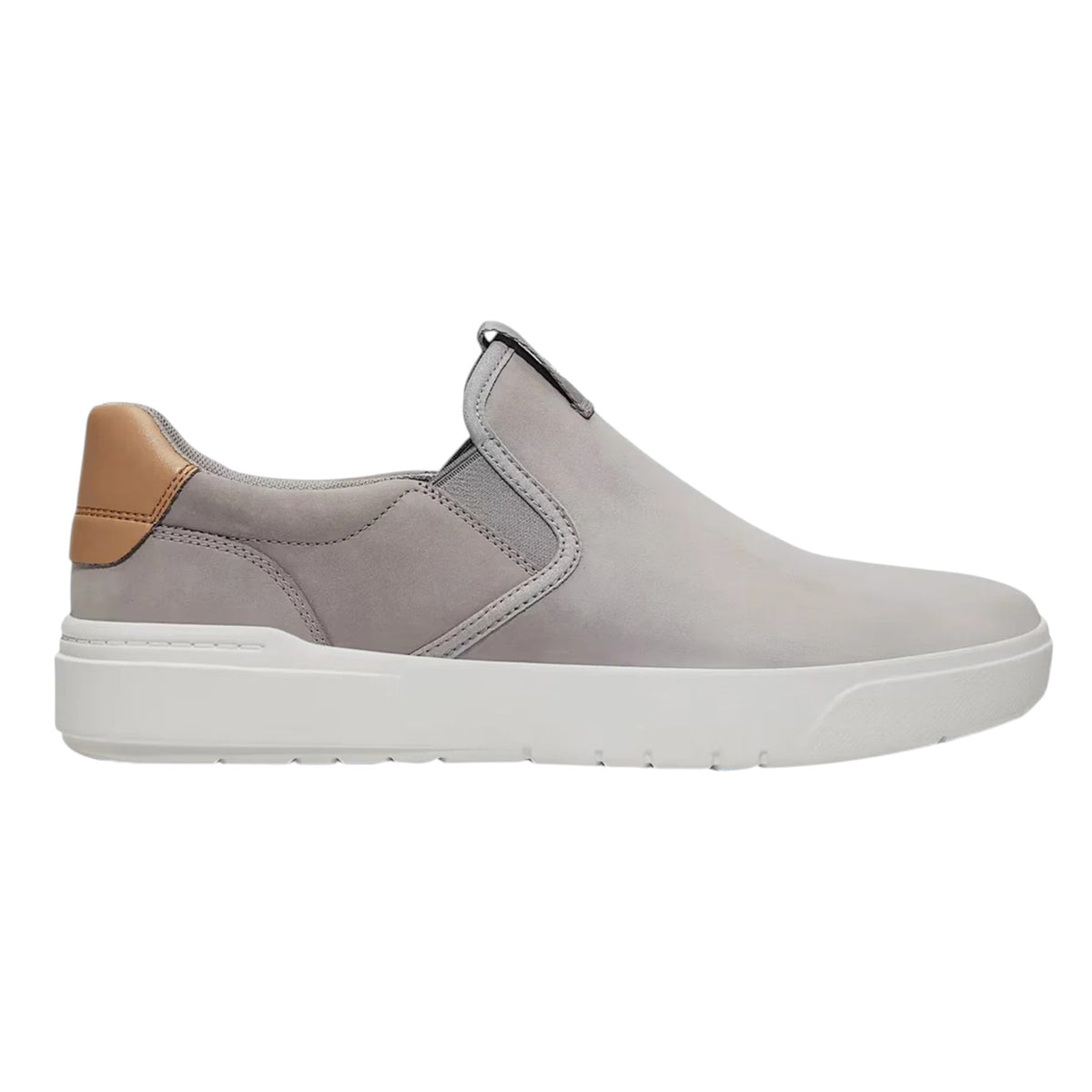 Timberland Slip On Uomo in Tessuto Grigio con Tallone Cuoio