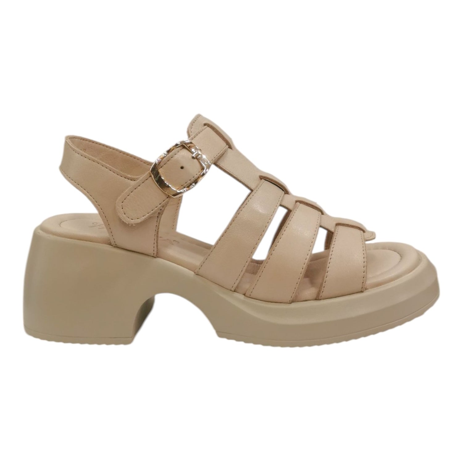 Heya Sandalo Beige in Pelle t.7 da Donna