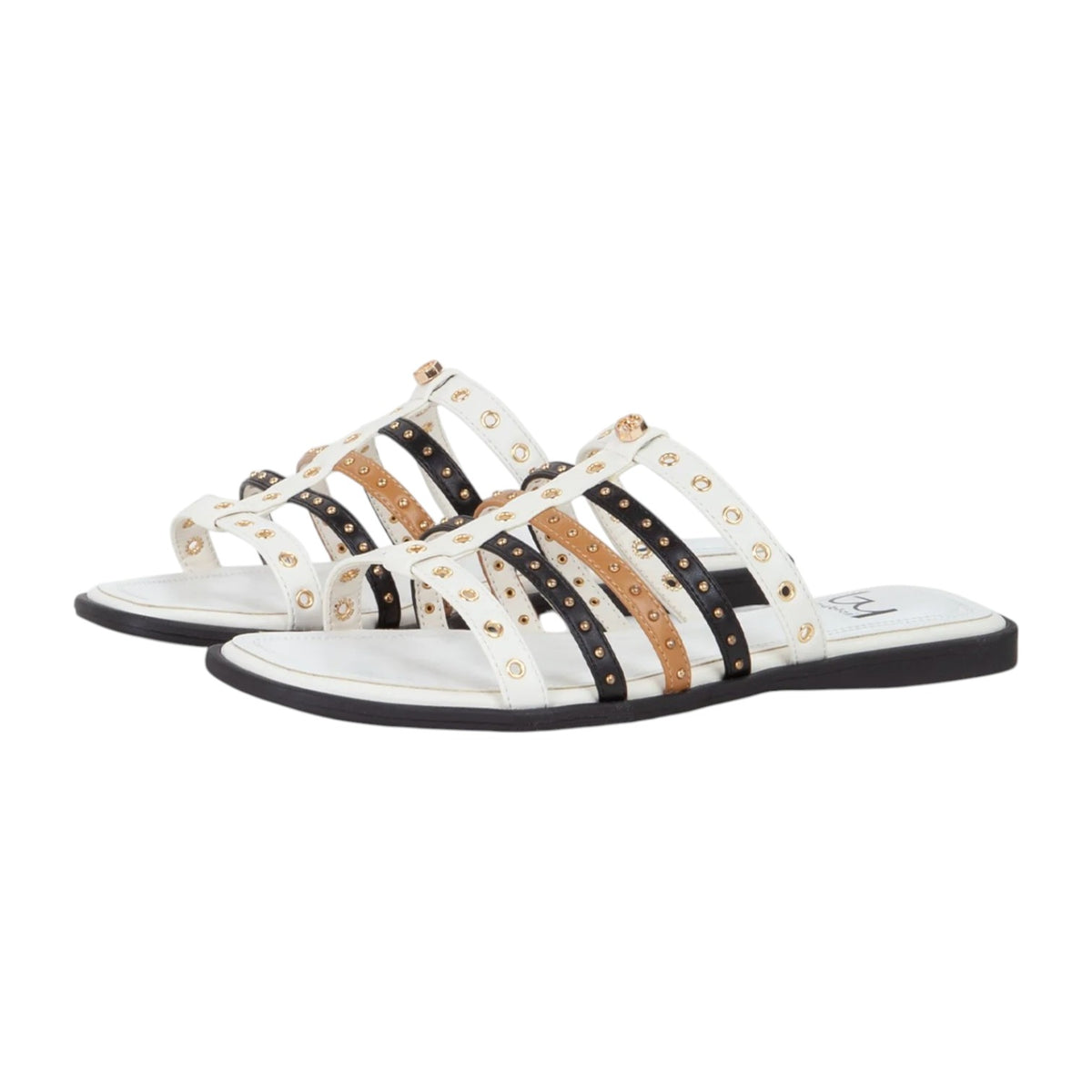 By Byblos Ciabatta Donna in Ecopelle Bianco Multi