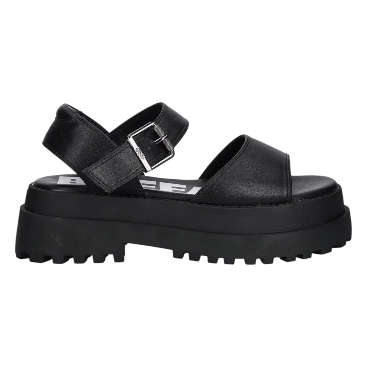 Buffalo Pluto Jojo Sandalo Platform Nero da Donna
