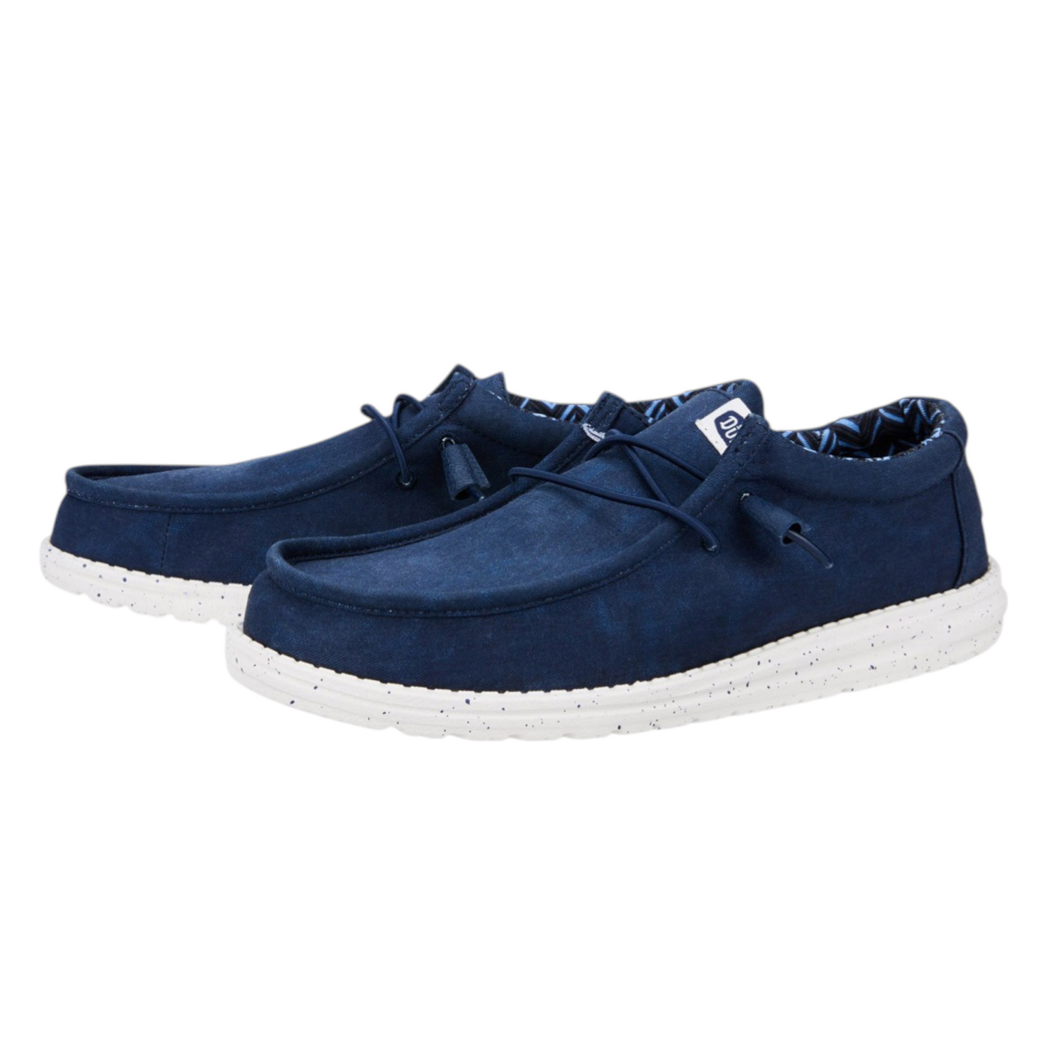 Hey Dude Wally Stretch Canvas Slip On Uomo in Tessuto Blu