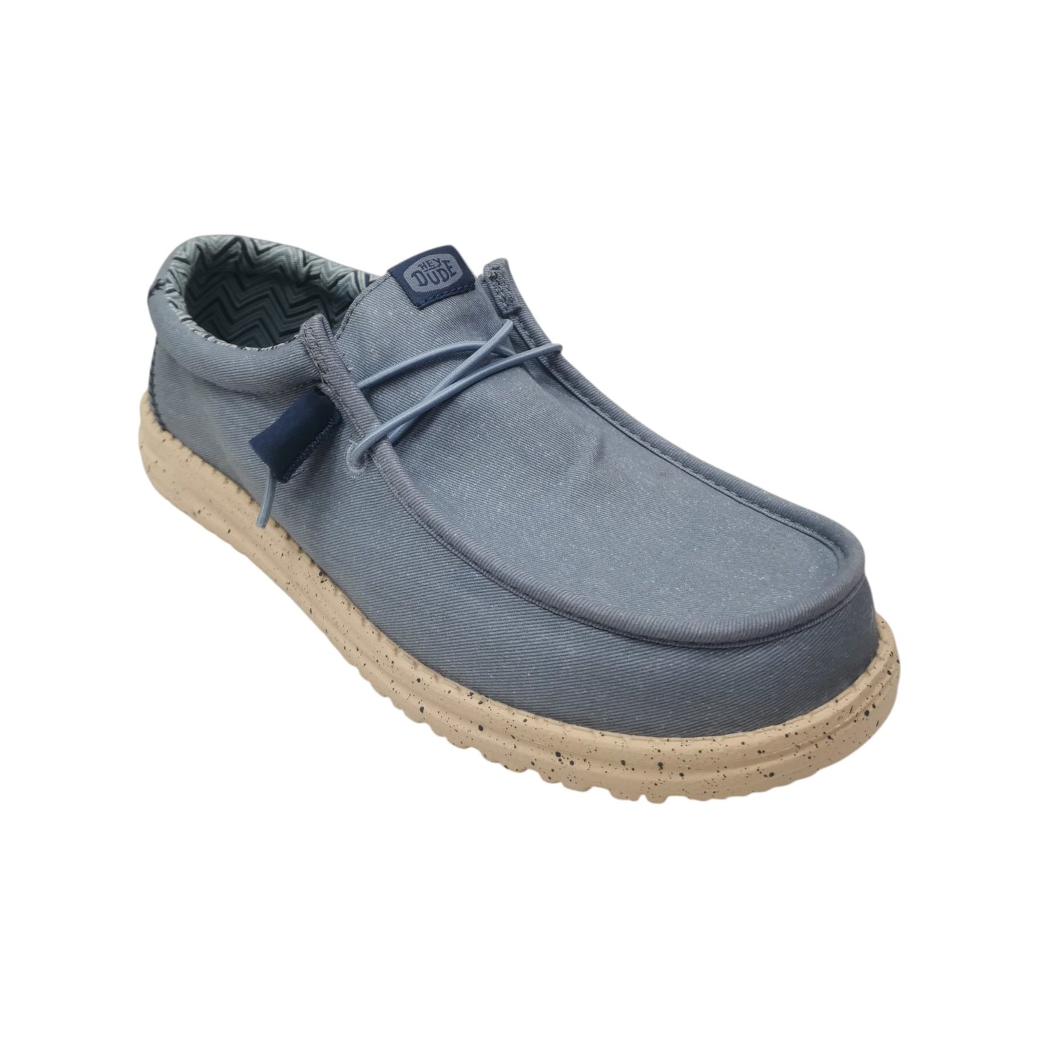 Hey Dude Wally Stretch Canvas Slip On Uomo in Tessuto Denim