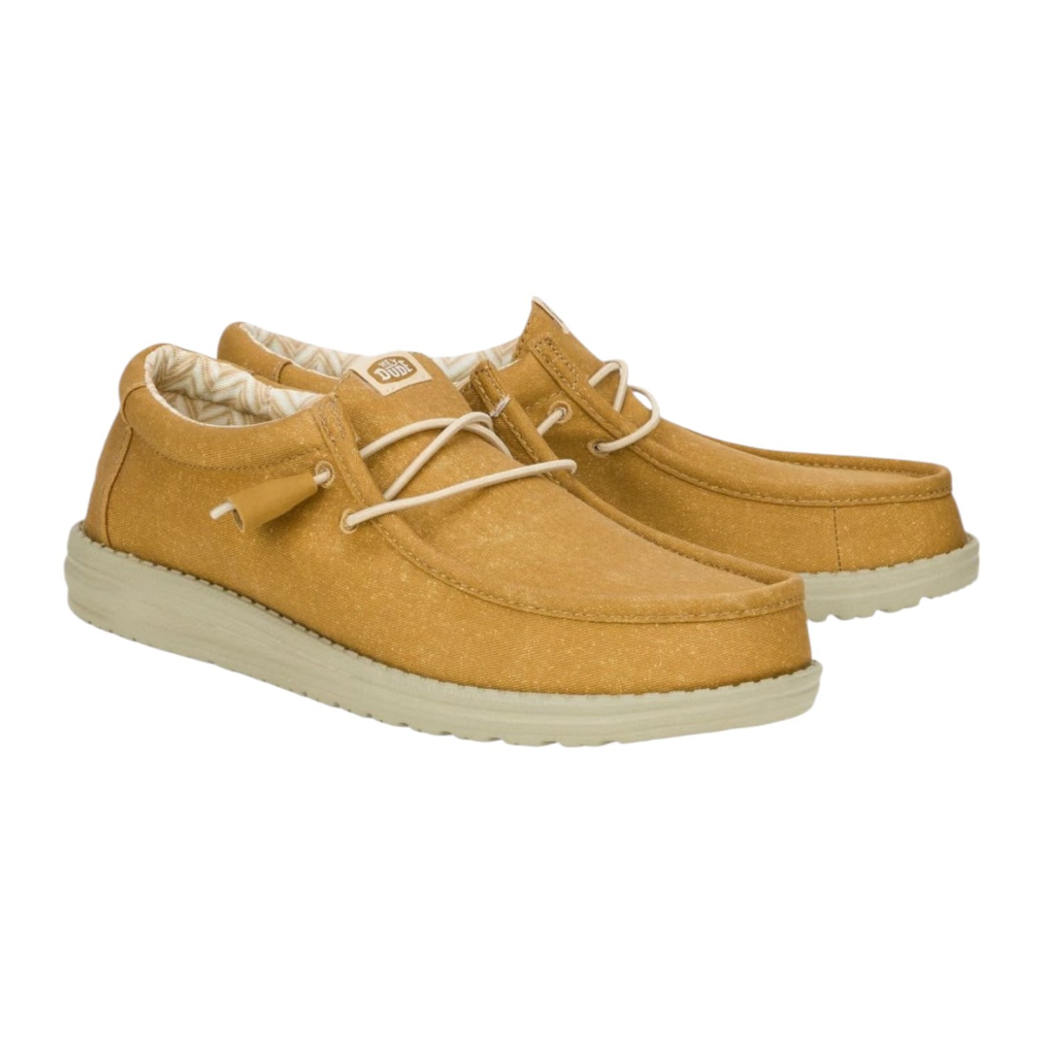 Hey Dude Wally Stretch Canvas Slip On Uomo in Tessuto Marrone