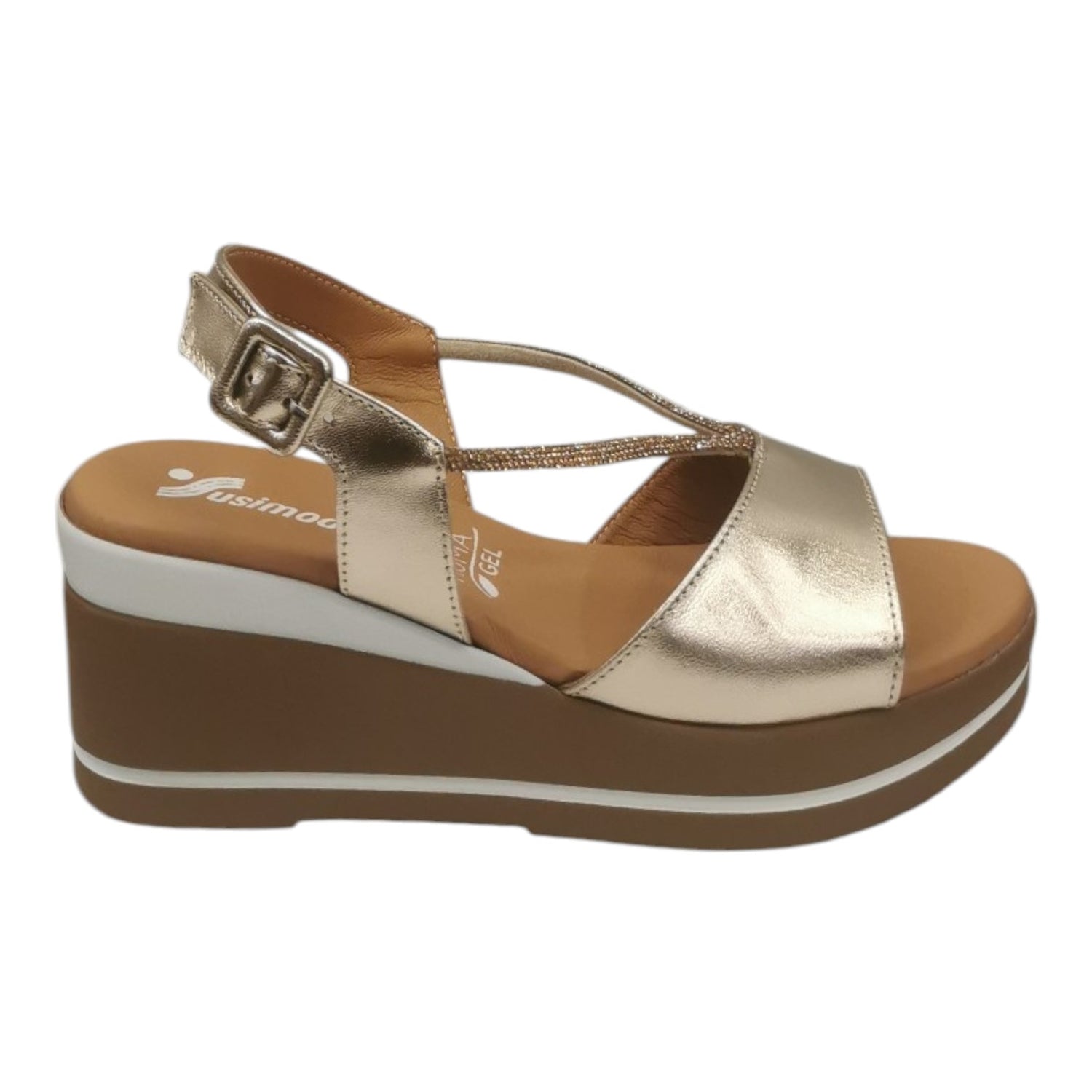 Susimoda Sandalo Rame con Zeppa da Donna