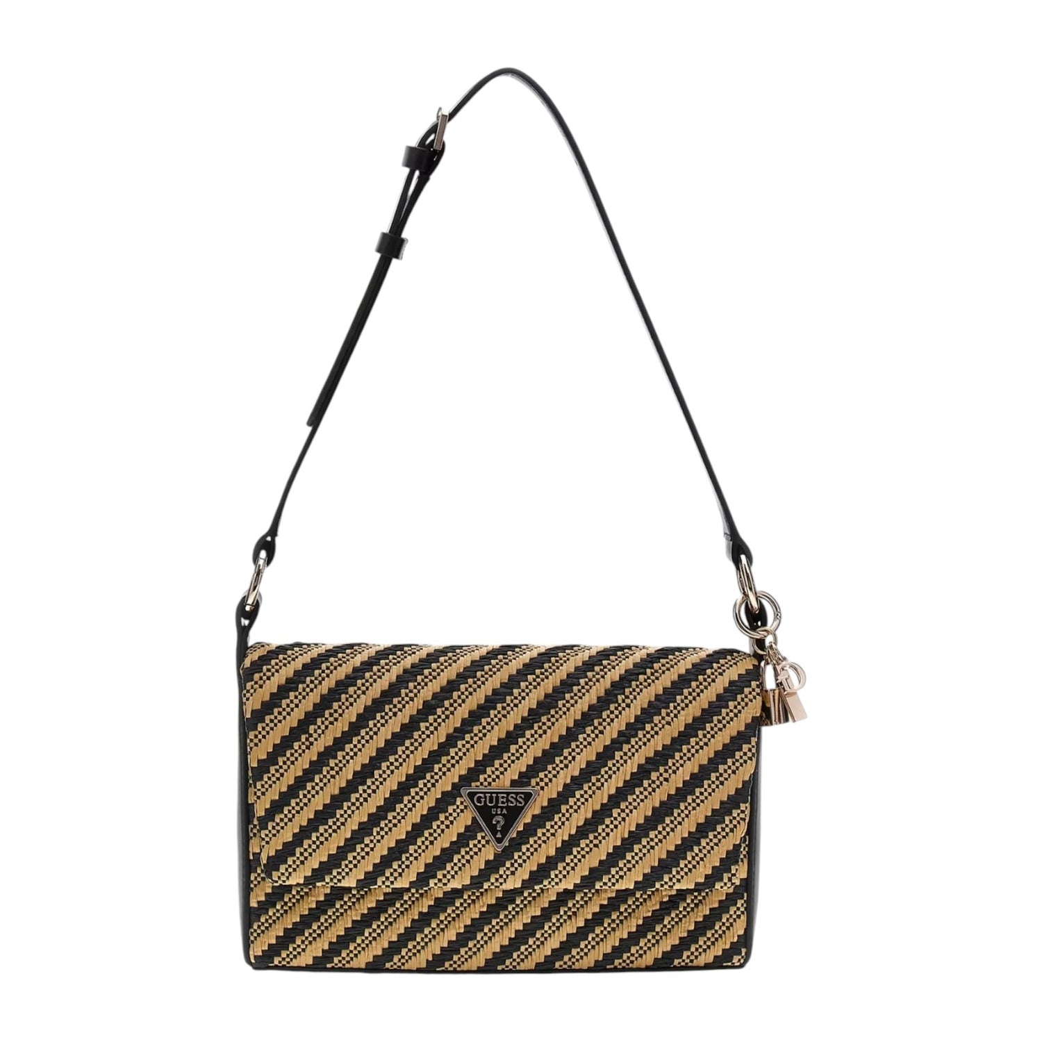 Guess Borsa a Spalla Naturale Nero Simona da Donna