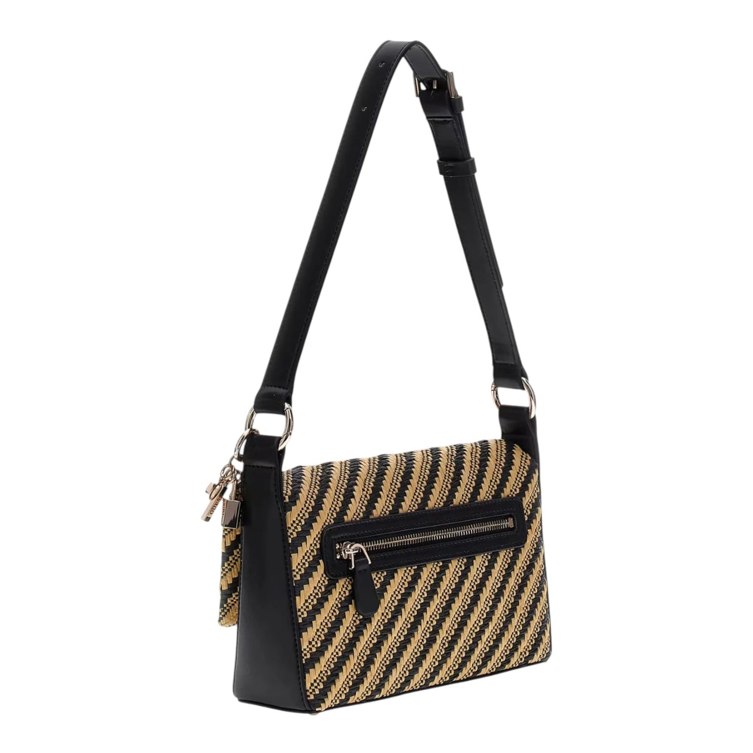 Guess Borsa a Spalla Naturale Nero Simona da Donna