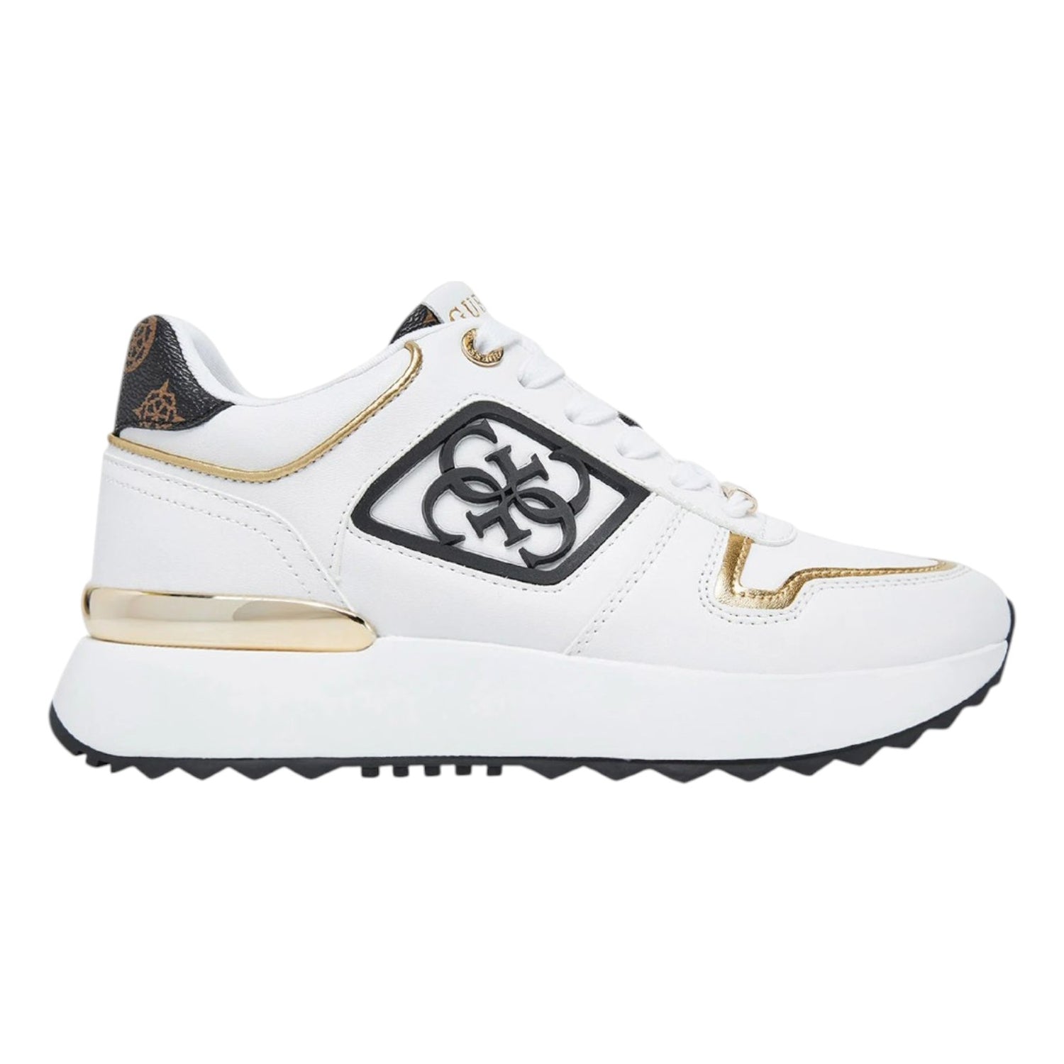Guess Runner Bianca Marrone Koyaa 4G Logo Peony da Donna