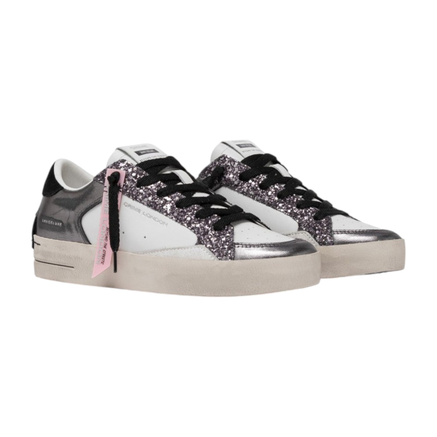 Crime London Sneakers Bianca Piombi Sk8 Deluxe To The Moon da Donna