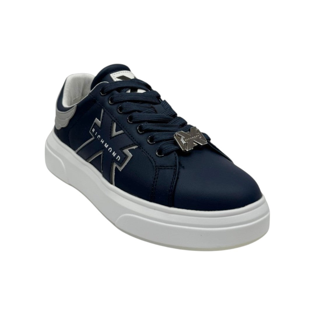 John Richmond Sneakers Blu con Accessorio da Uomo