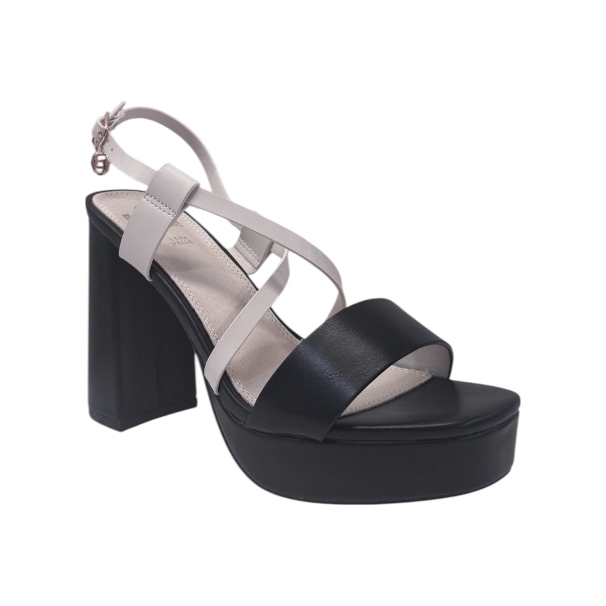 Gold&Gold Sandalo Nero Beige con Plateau t.10 da Donna