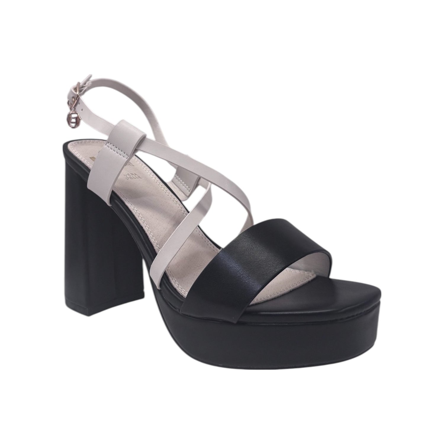 Gold&Gold Sandalo Nero Beige con Plateau t.10 da Donna