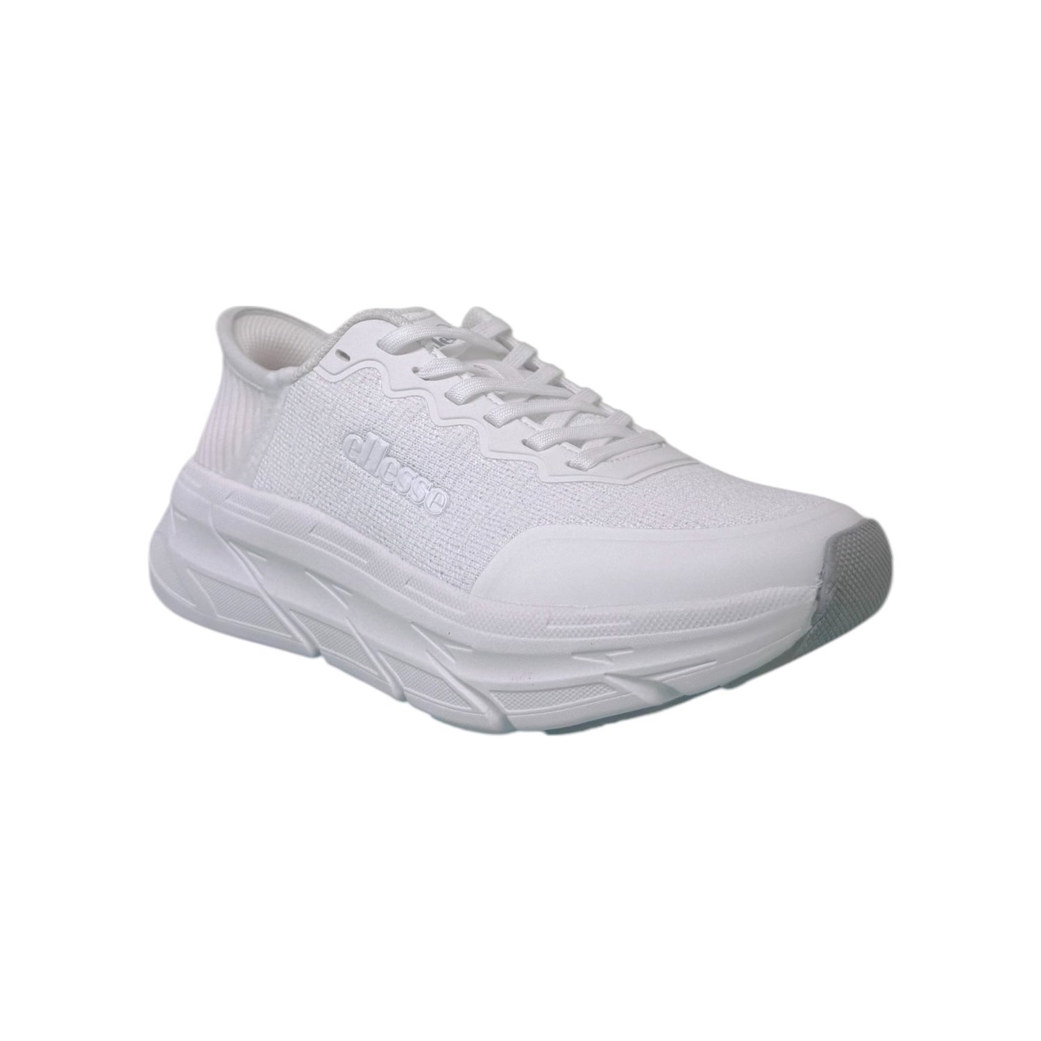Ellesse Sneakers Bianca in Tessuto ed Ecopelle da Donna
