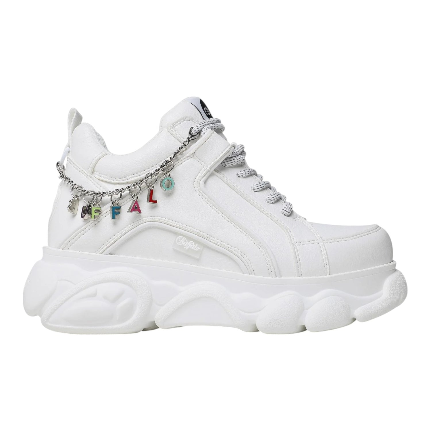 Buffalo Cld Corin Chain Sneakers Bianca Platform con Catena Logata da Donna