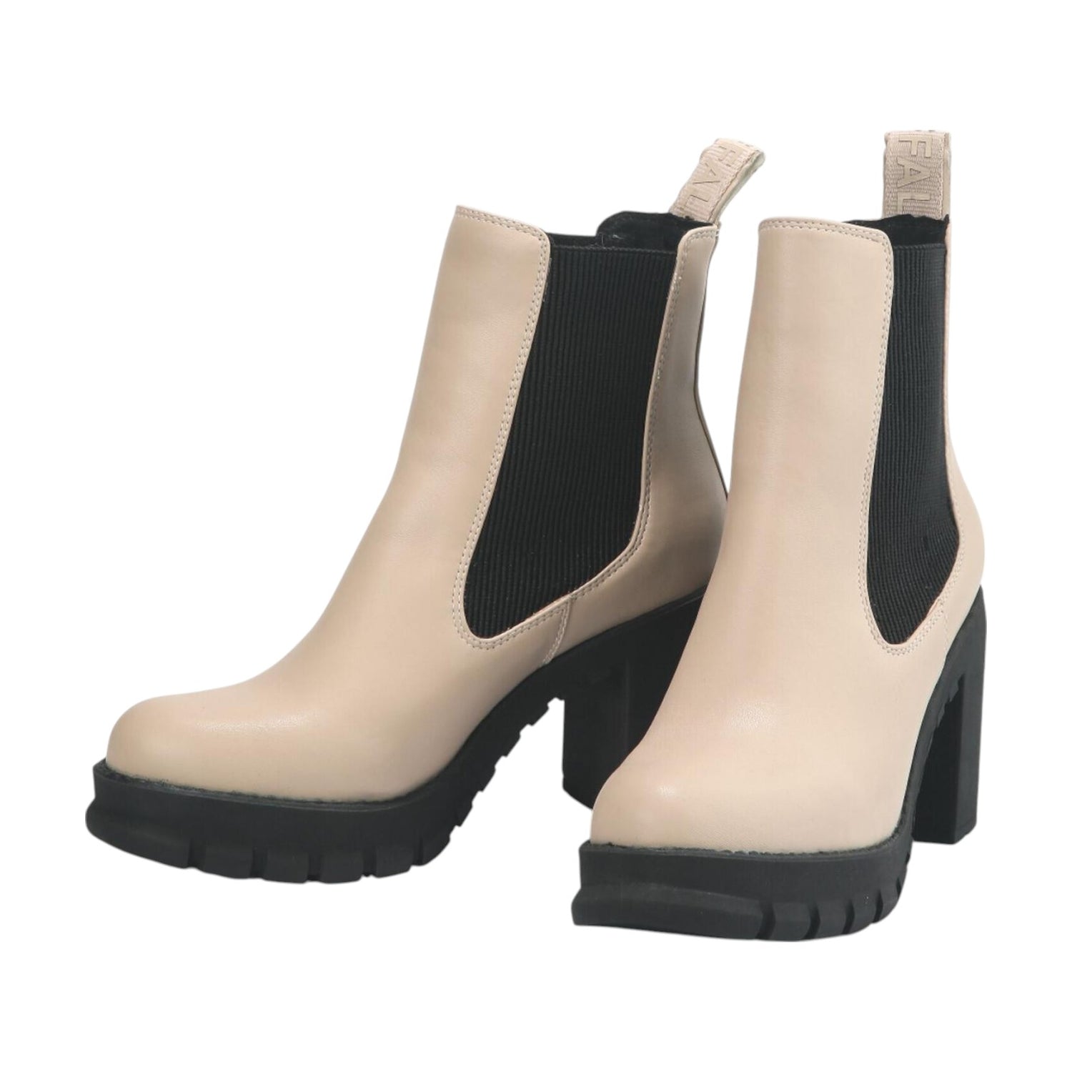 Buffalo Serlina Stivaletto Crema con Elastico Laterale t.9 da Donna