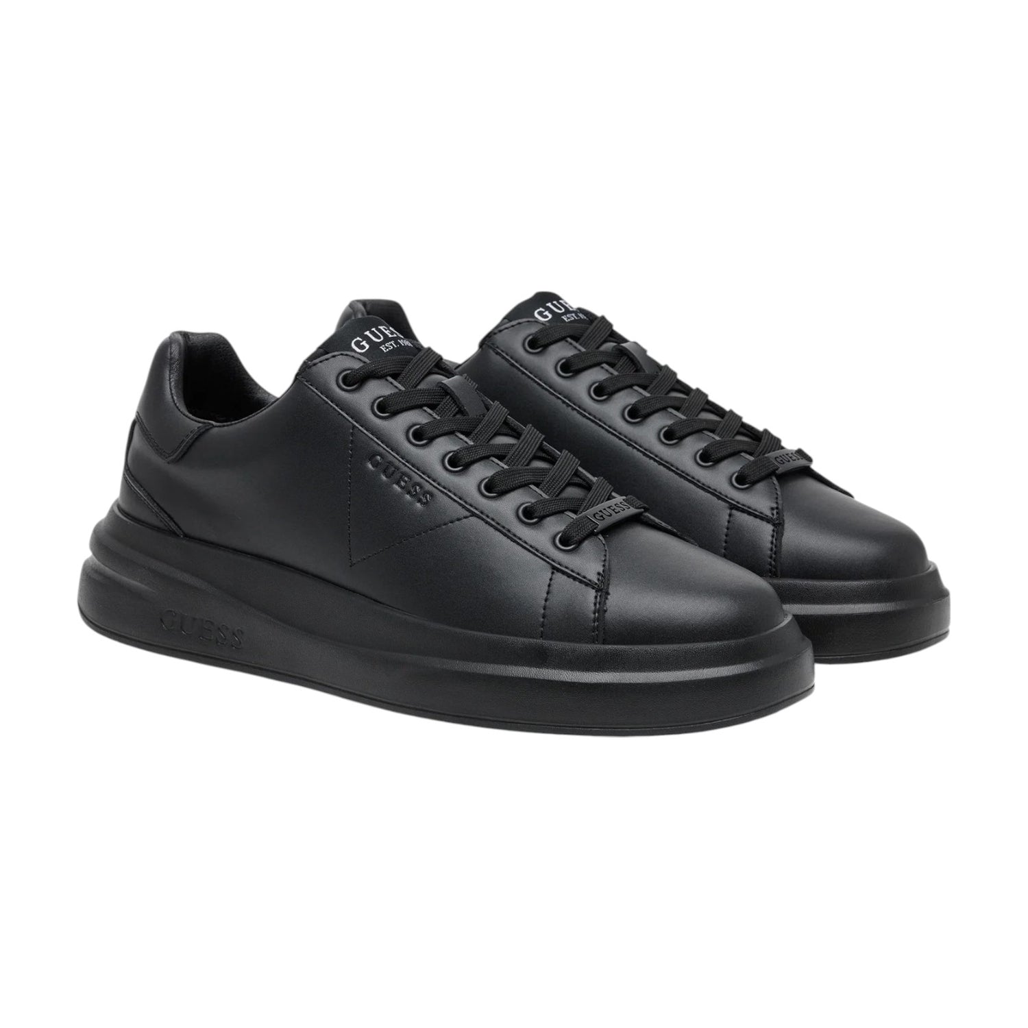 Guess Sneakers Nera Elba Misto Pelle da Uomo