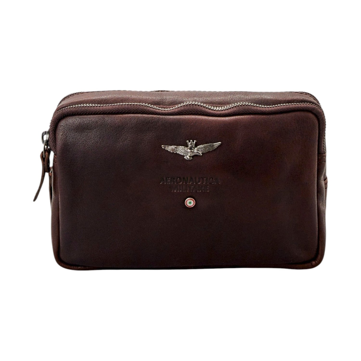 Aeronautica Militare Pochette Moro in Pelle con Polsino e Tracolla da Uomo