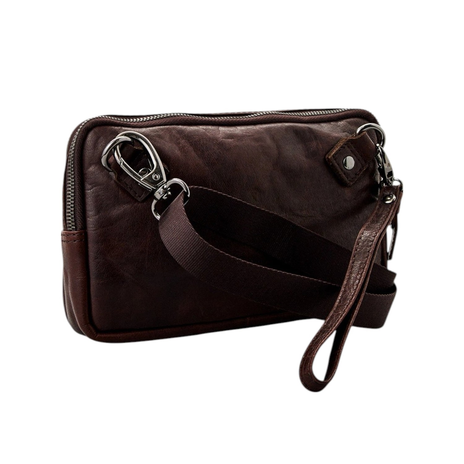 Aeronautica Militare Pochette Moro in Pelle con Polsino e Tracolla da Uomo