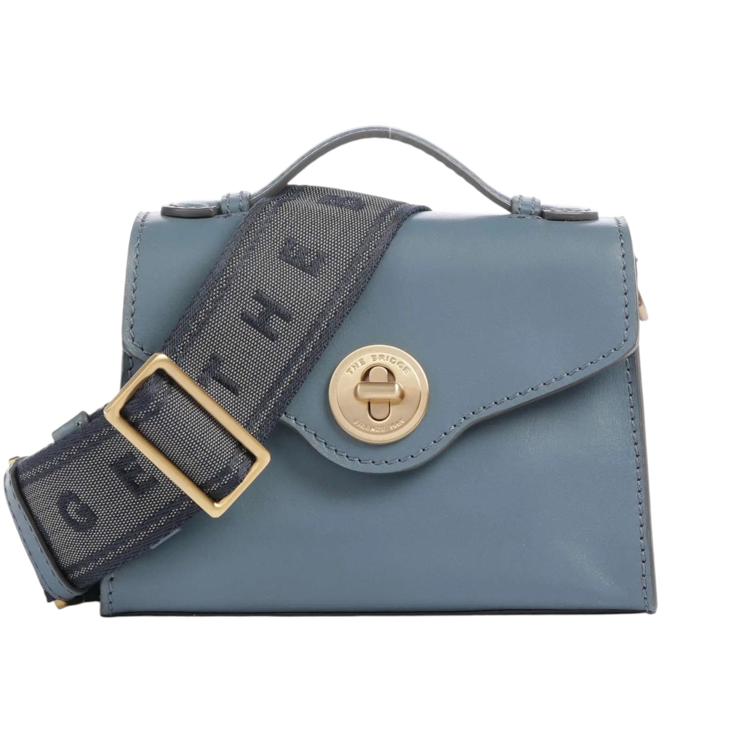 The Bridge Tracolla Ceruleo Linea Irene in Pelle da Donna