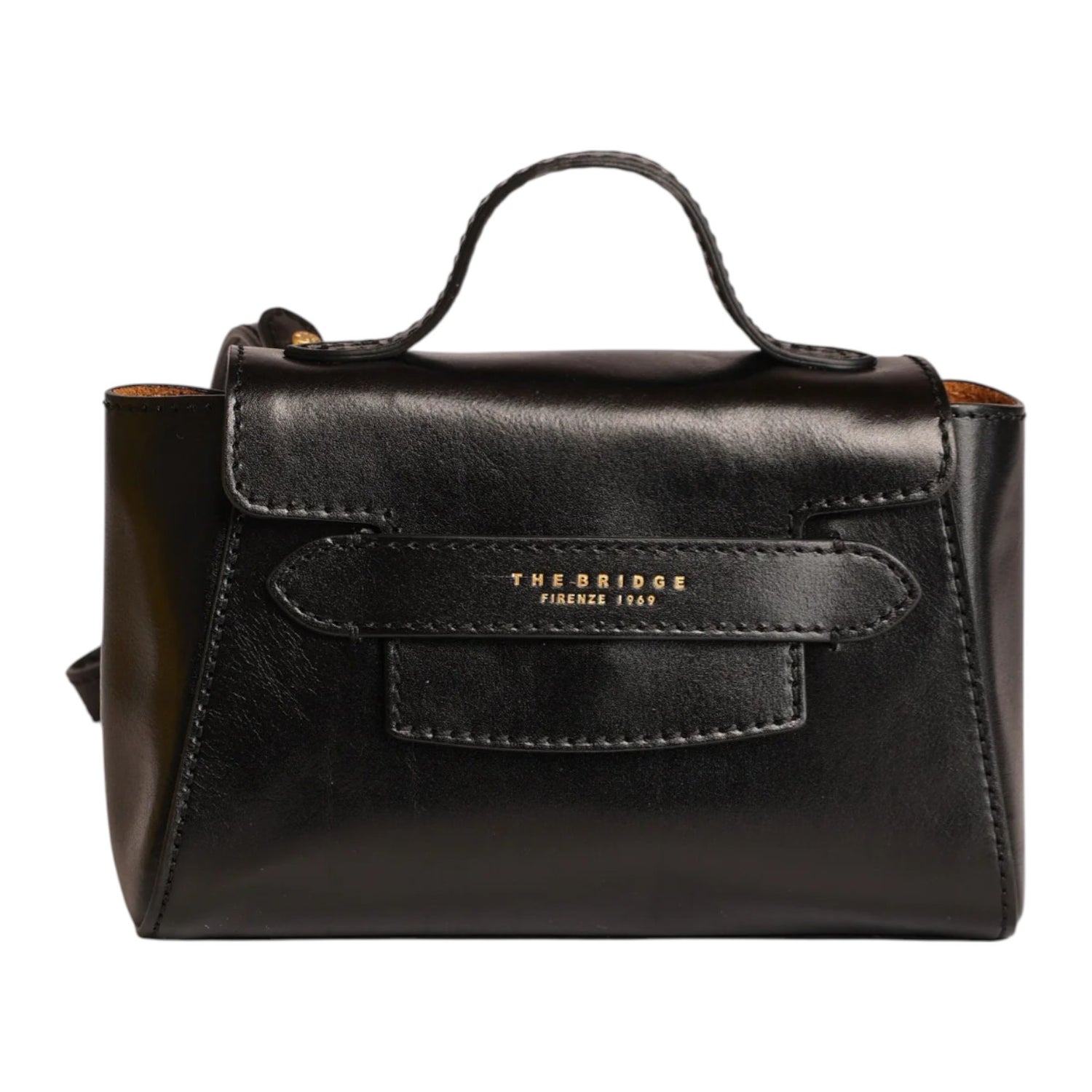 The Bridge Borsa a Mano Nera Linea Lucrezia con Tracolla da Donna