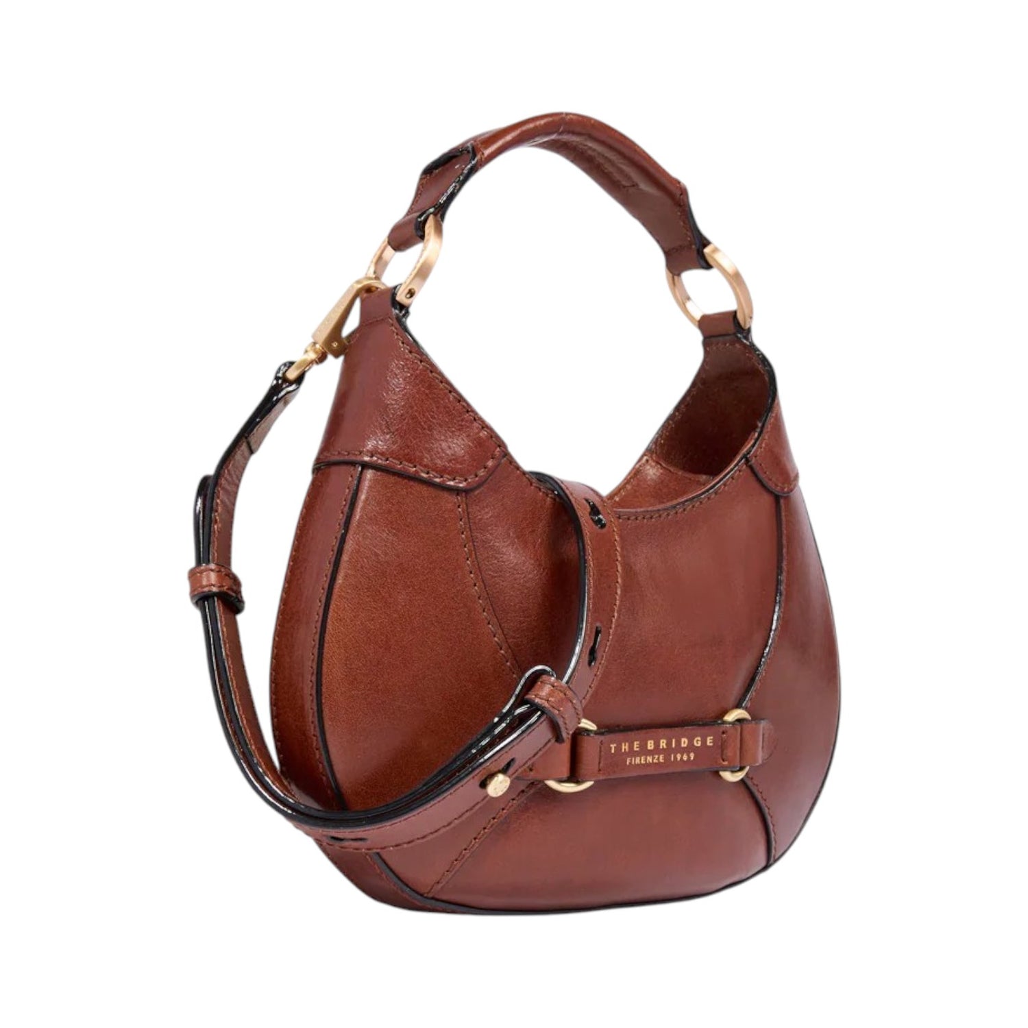 The Bridge Borsa a Mano Piccola Linea Isabella Donna in Pelle Cuoio con Tracolla