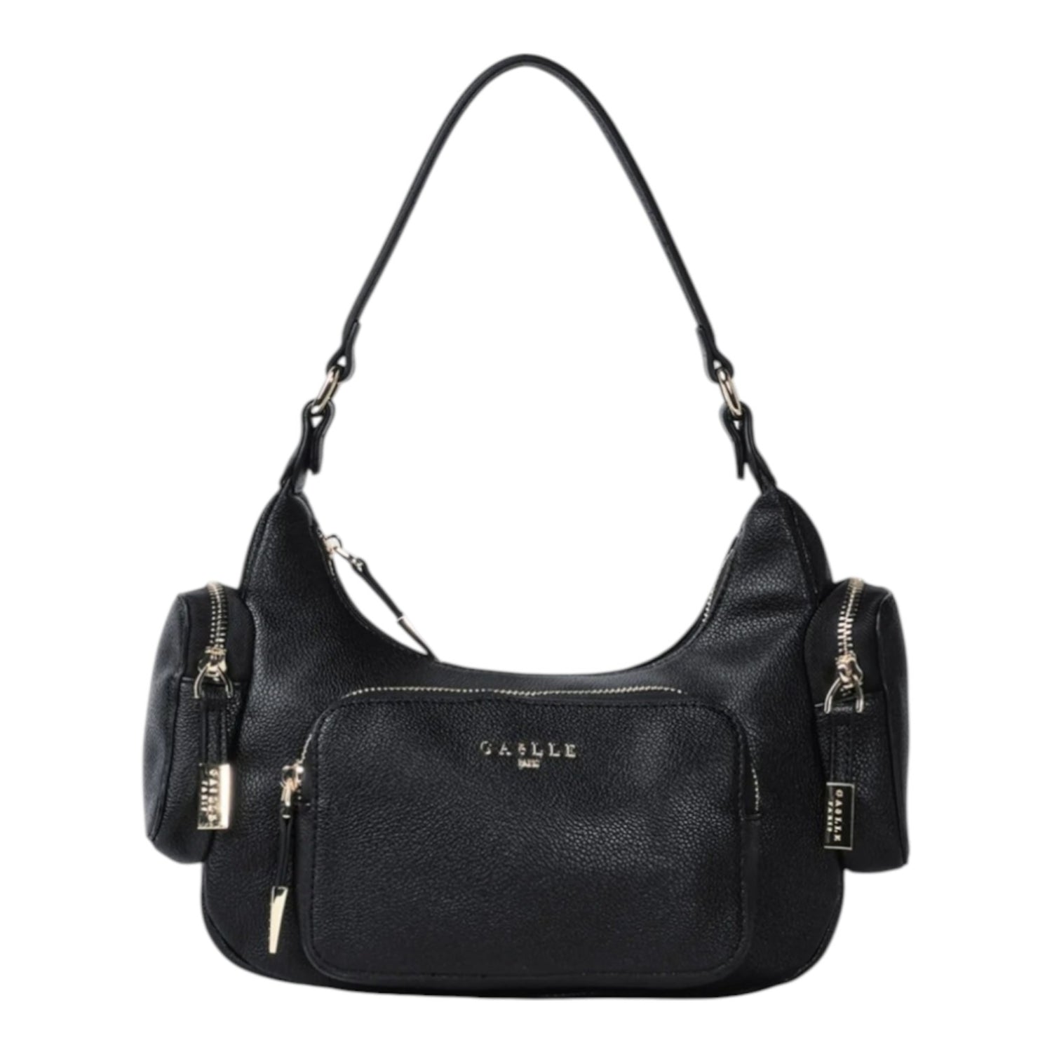 Gaelle Borsa a Spalla Donna in Ecopelle Nera con Tasconi