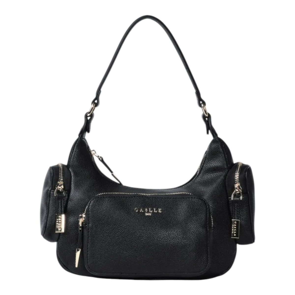 Gaelle Borsa a Spalla Donna in Ecopelle Nera con Tasconi