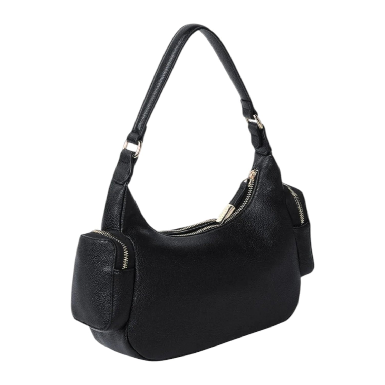 Gaelle Borsa a Spalla Donna in Ecopelle Nera con Tasconi