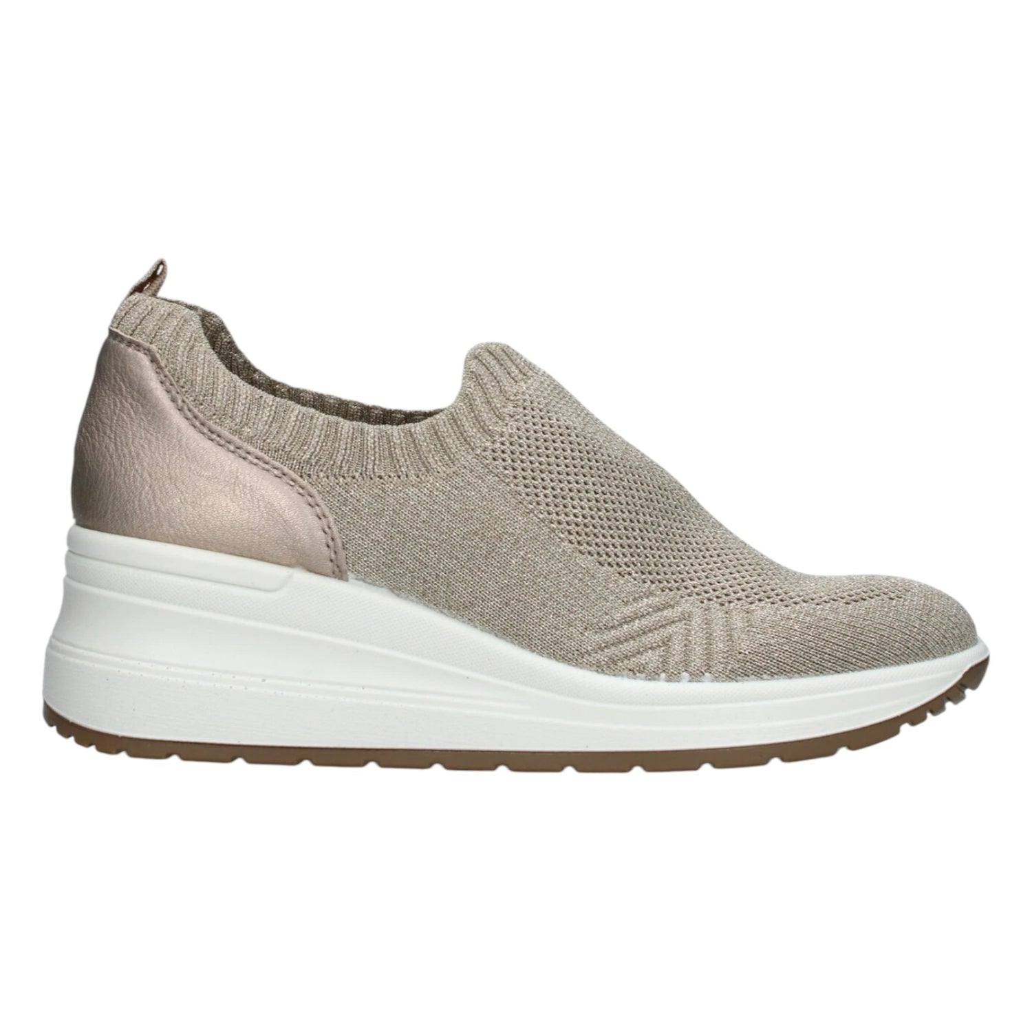 Enval Soft Slip On Tortora in Tessuto con Zeppa da Donna
