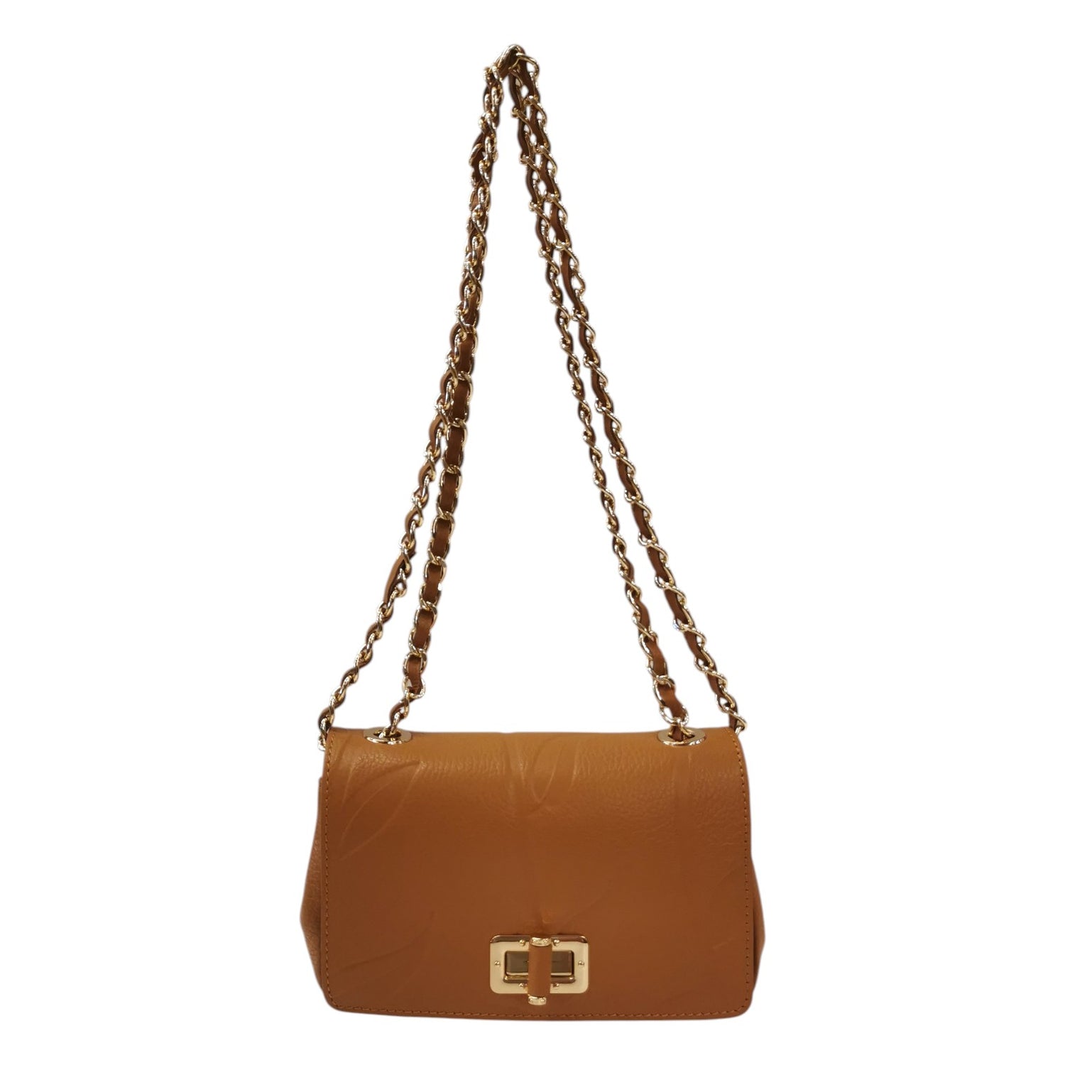 M Brc Borsa a Tracolla Donna in Pelle Cognac Linea Jasmine