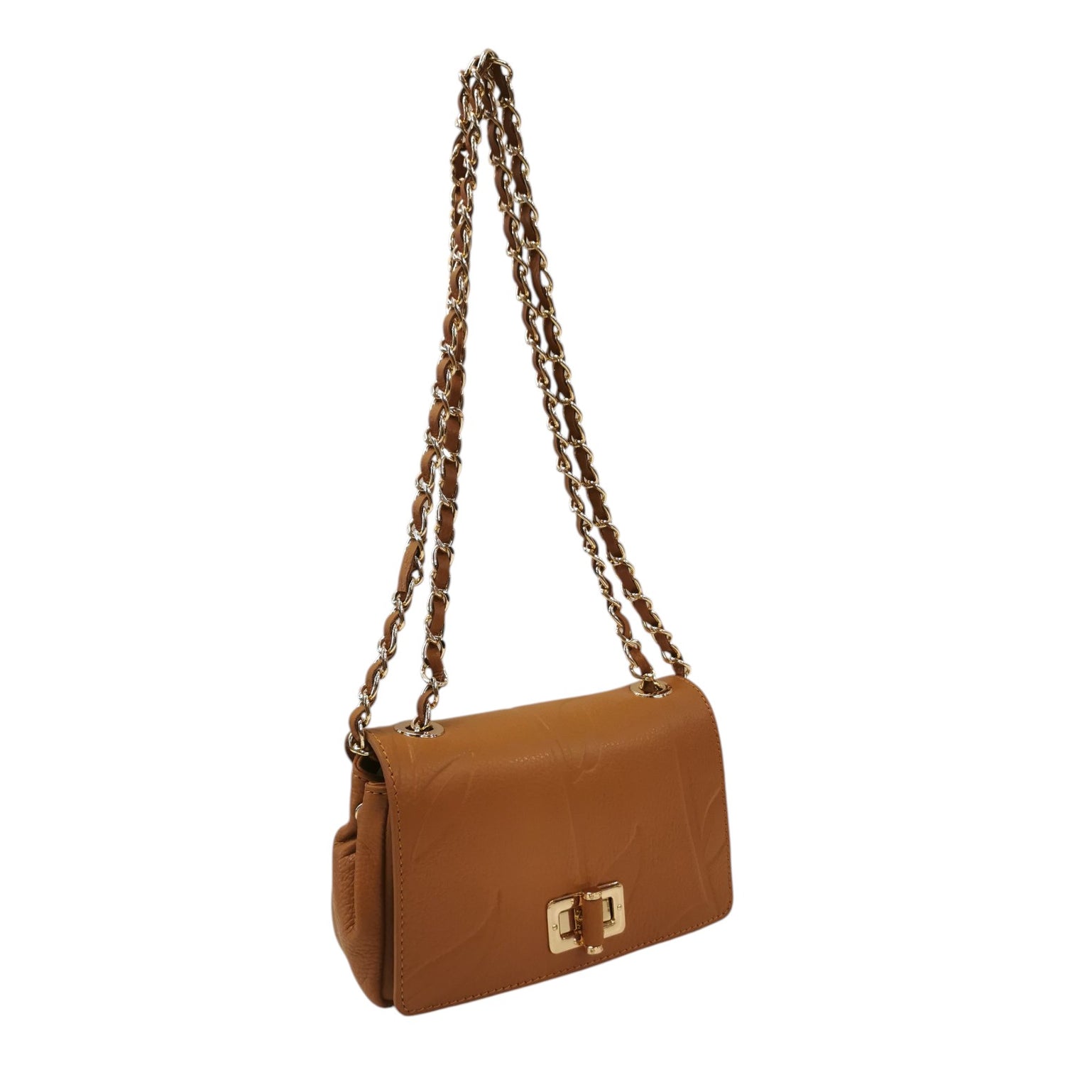 M Brc Borsa a Tracolla Donna in Pelle Cognac Linea Jasmine