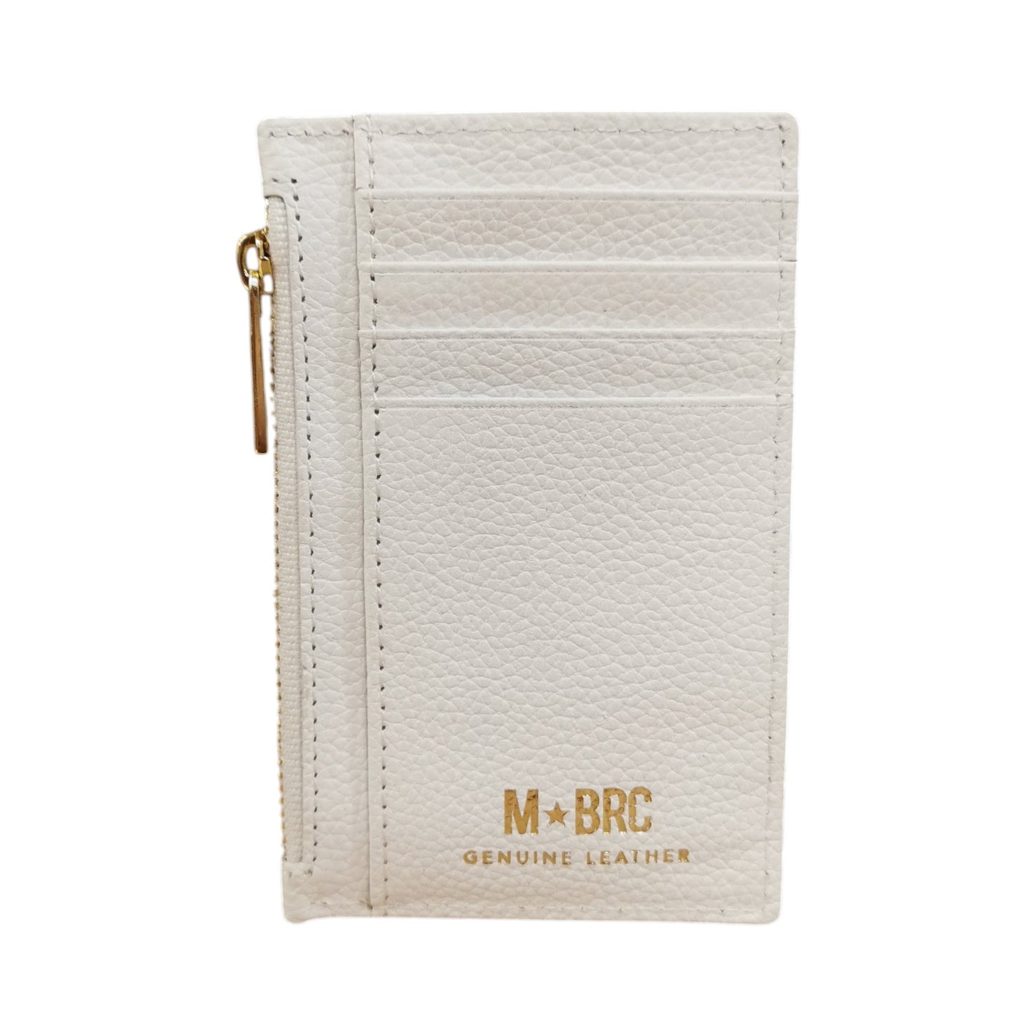 M Brc Portacarte Donna in Pelle Bianco Verticale