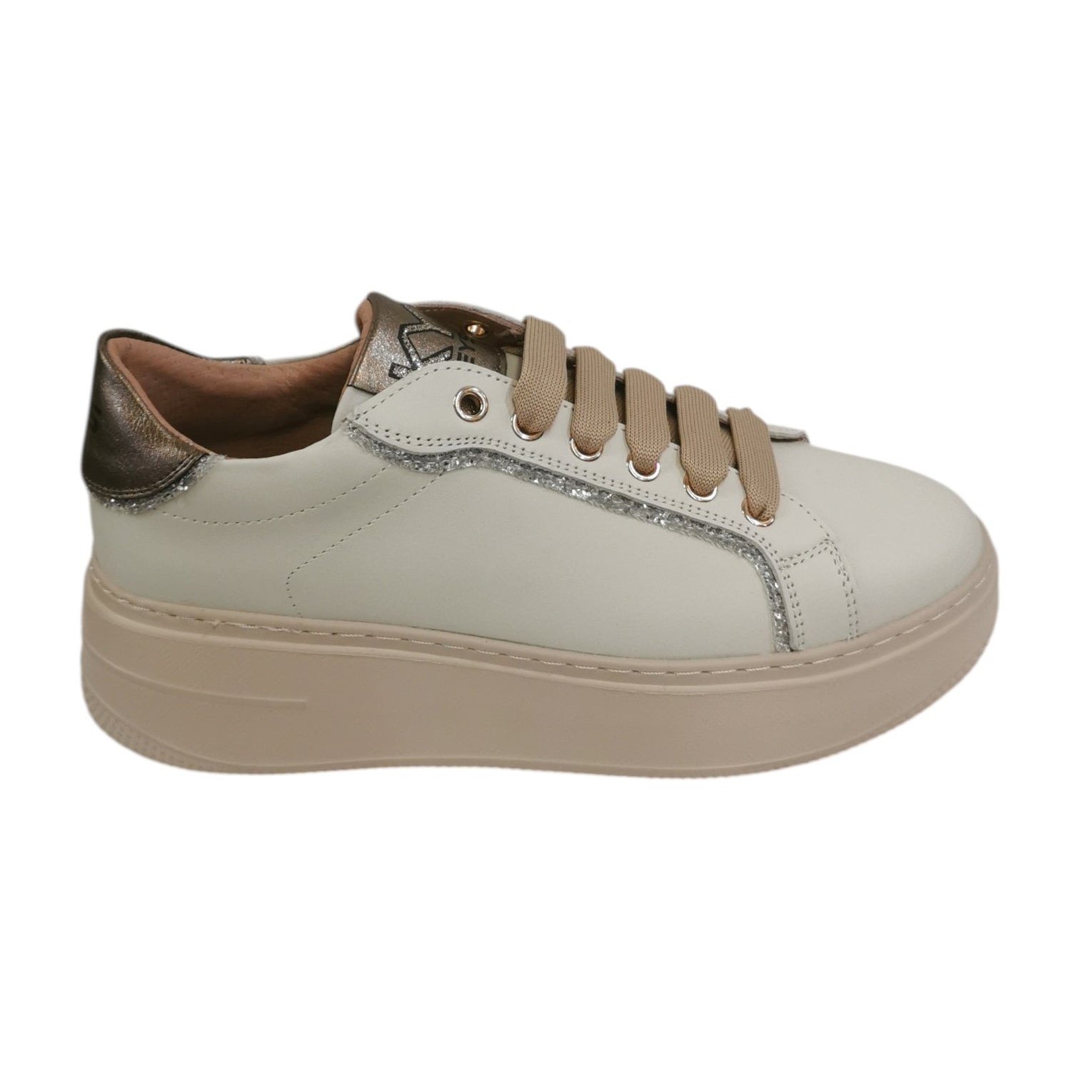 Keys Sneakers Bianca in Pelle da Donna