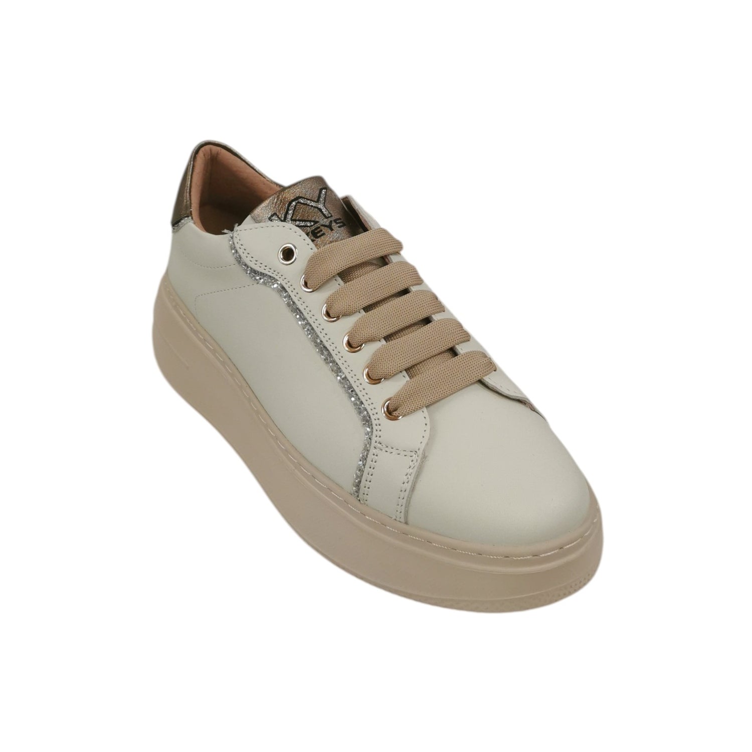 Keys Sneakers Bianca in Pelle da Donna